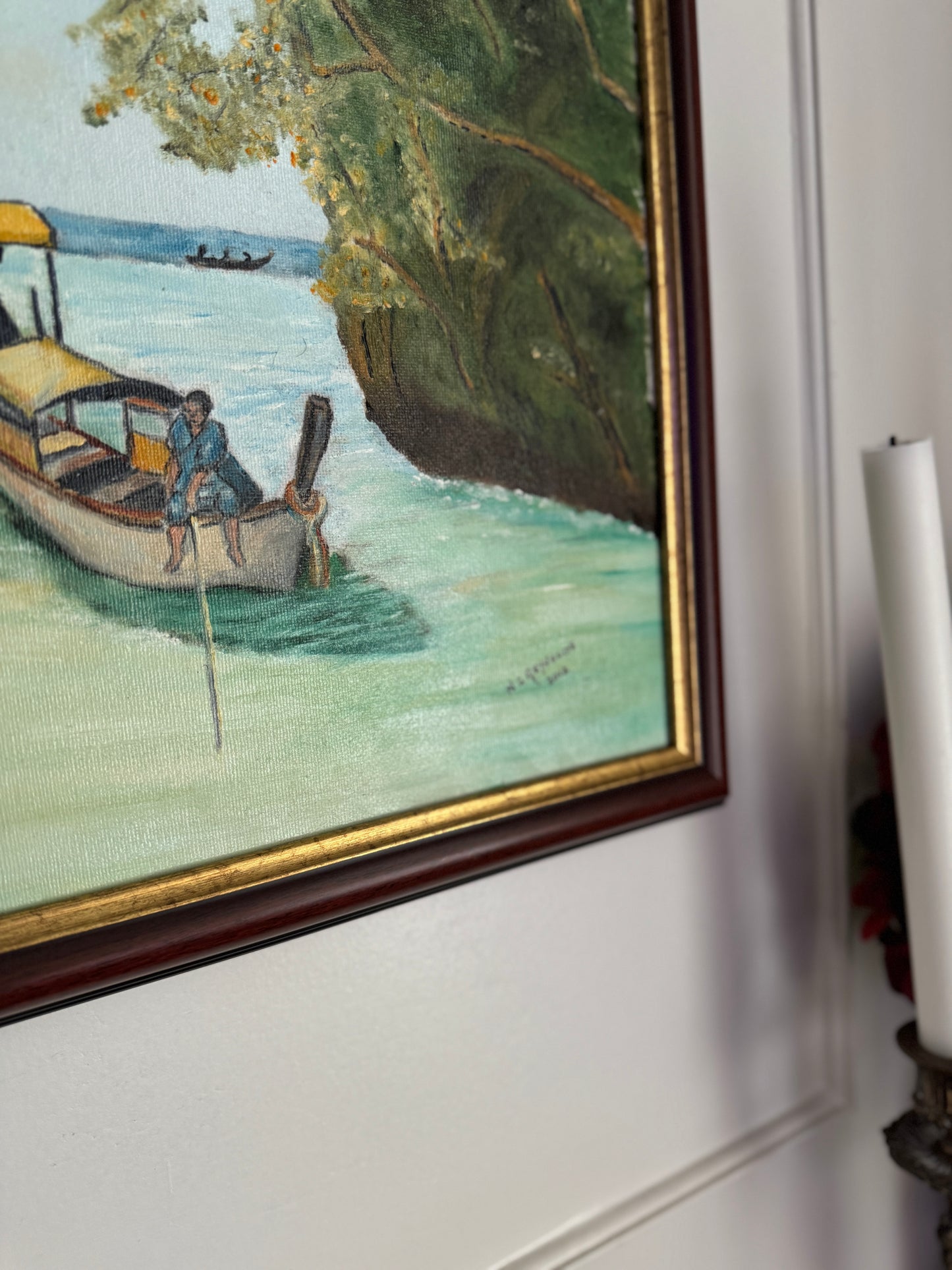 Phuket Bay Shores - Original Oil Painting by N.G. Reynolds