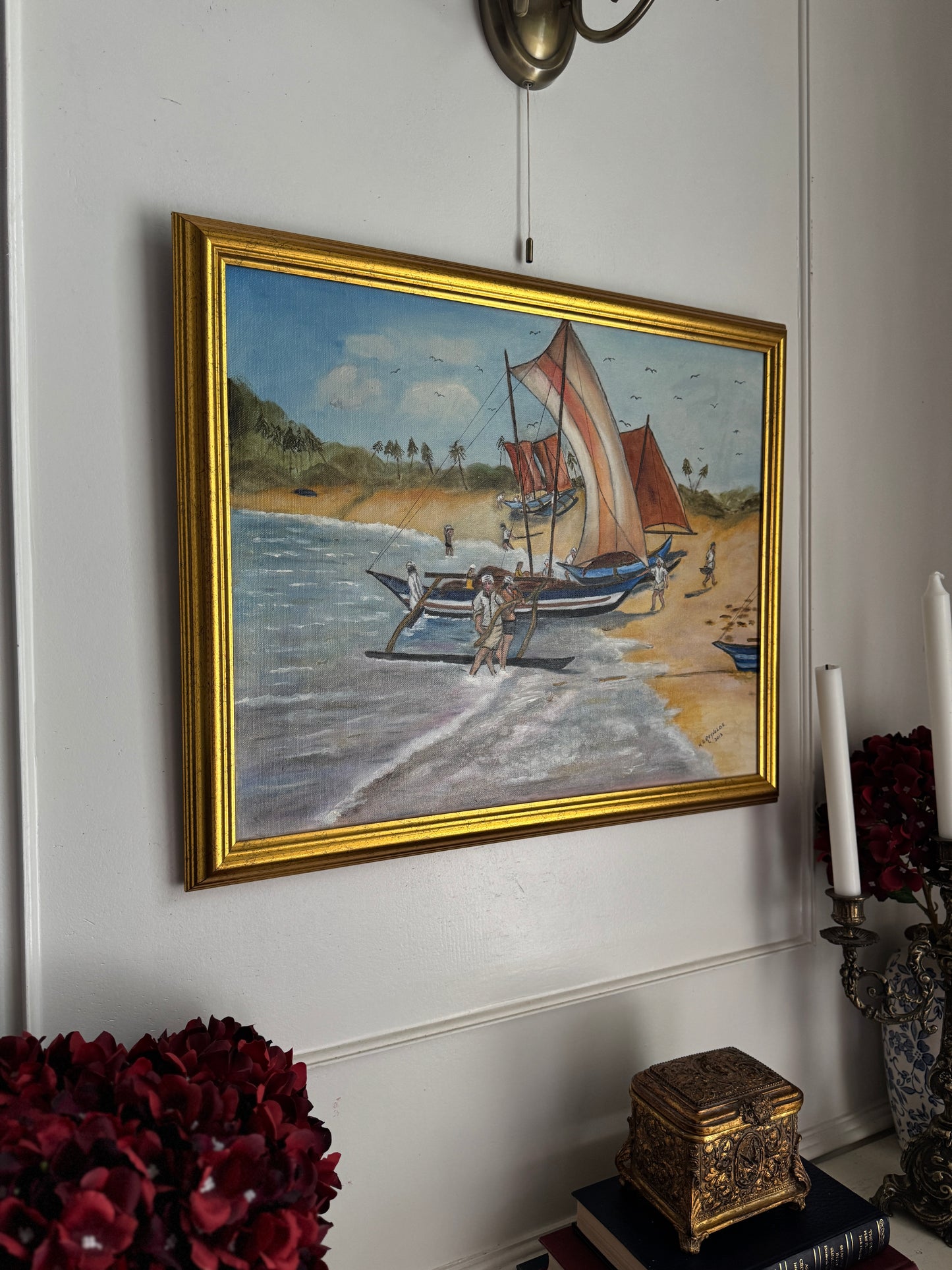 Setting Sails - Original Oil Painting by N.G. Reynolds