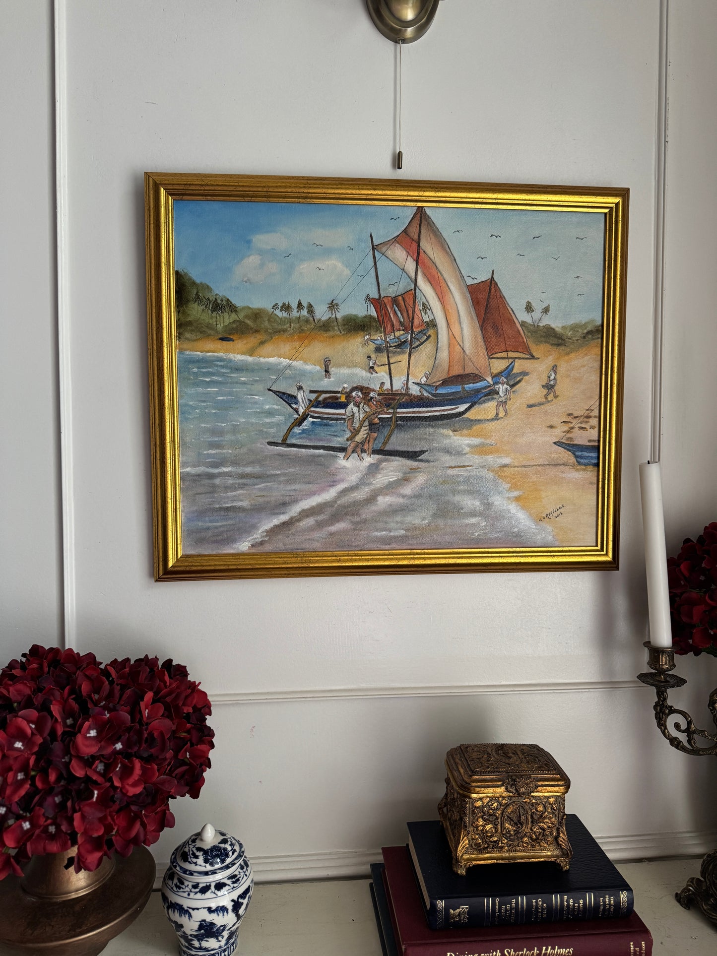 Setting Sails - Original Oil Painting by N.G. Reynolds