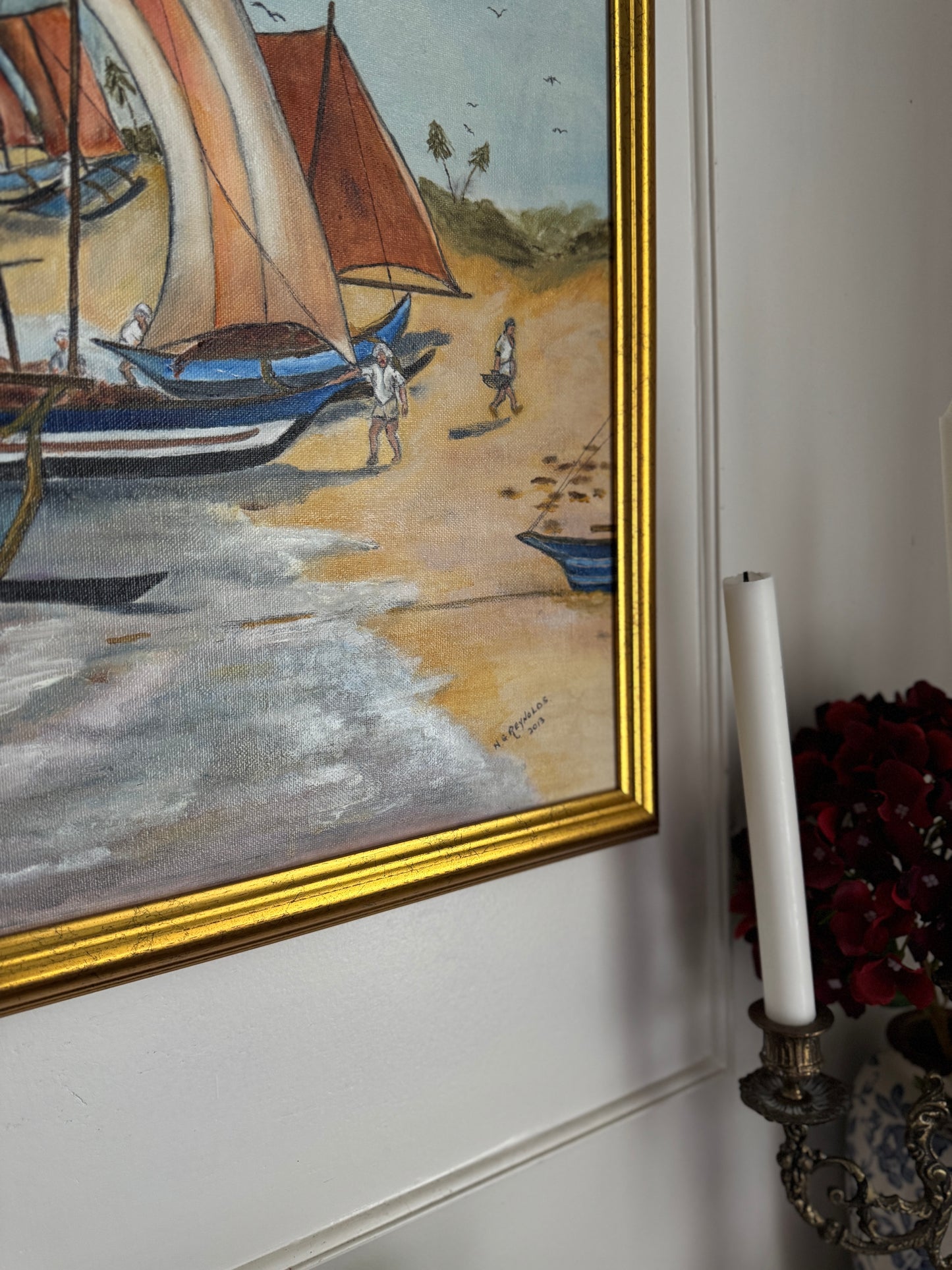 Setting Sails - Original Oil Painting by N.G. Reynolds
