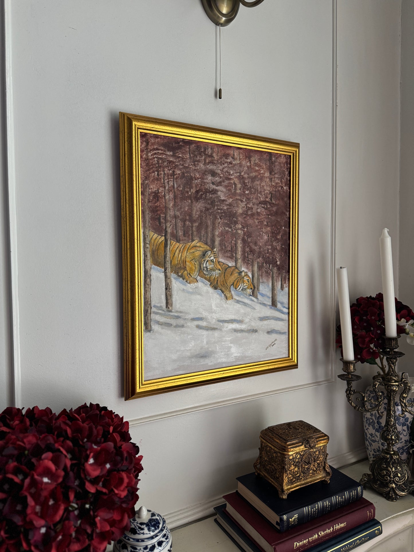 Winter Prowl - Original Oil Painting by N.G. Reynolds