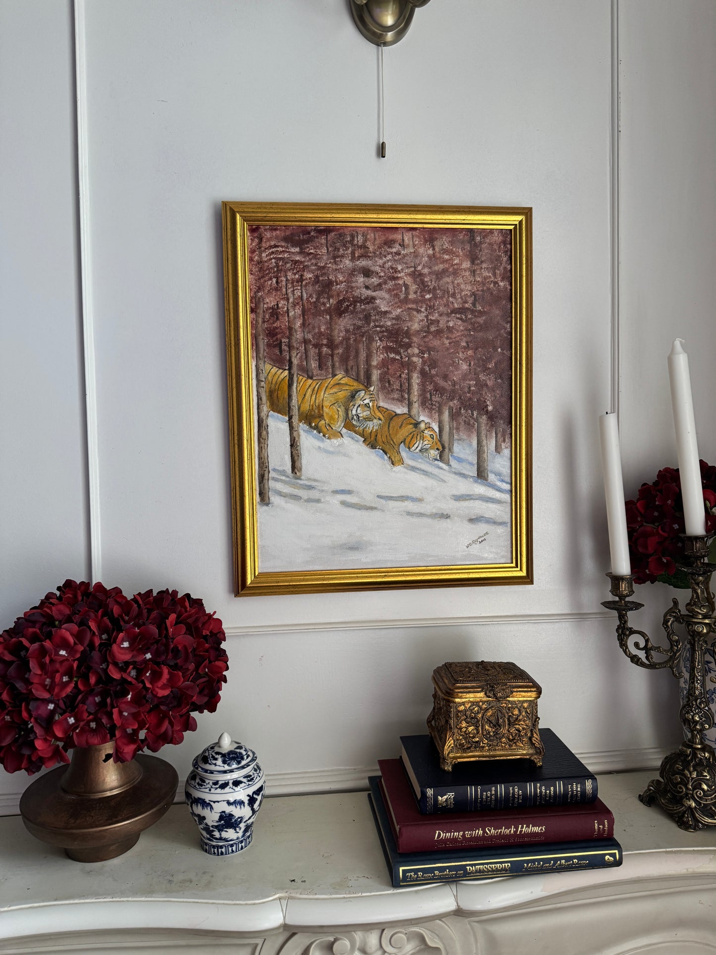 Winter Prowl - Original Oil Painting by N.G. Reynolds
