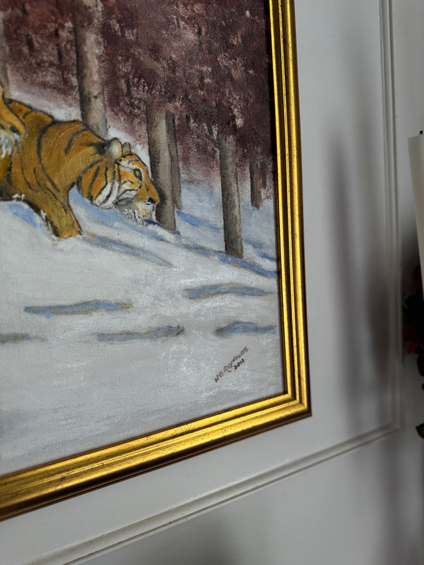 Winter Prowl - Original Oil Painting by N.G. Reynolds