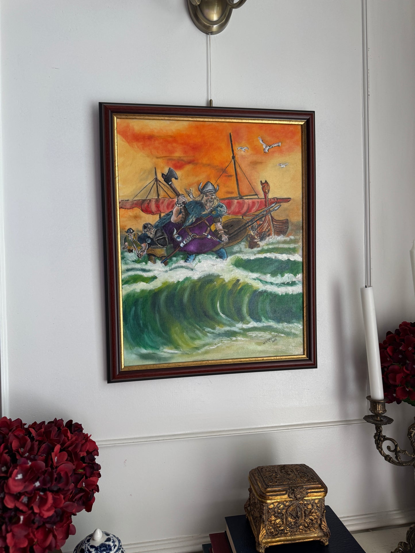Storm Riders of the Sea - Original Oil Painting by N.G. Reynolds