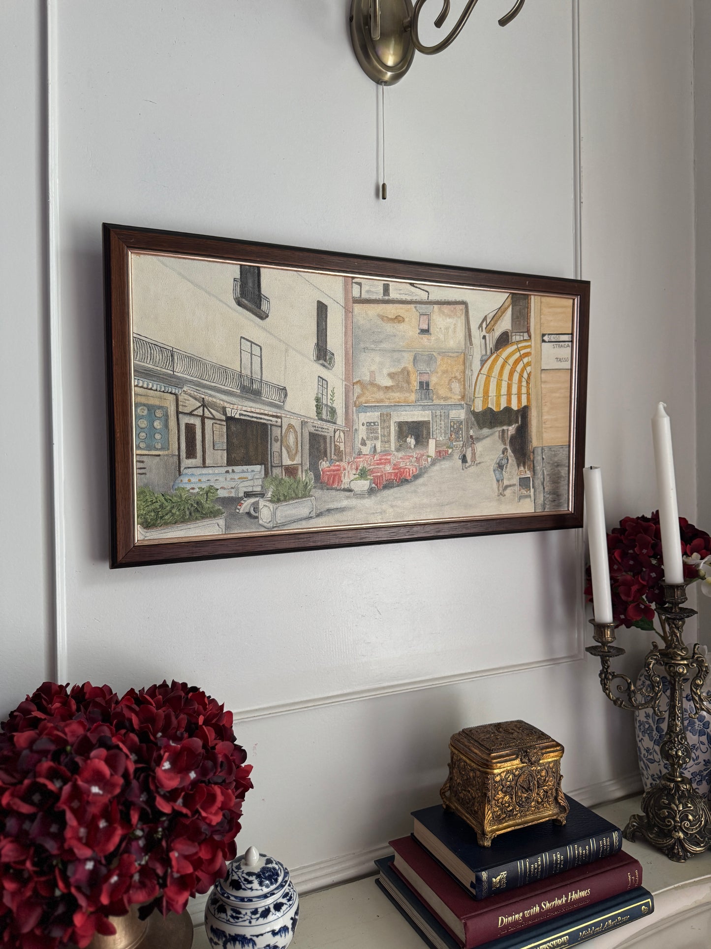 Sunlit Sorrento Alleyways - Original Oil Painting by N.G. Reynolds