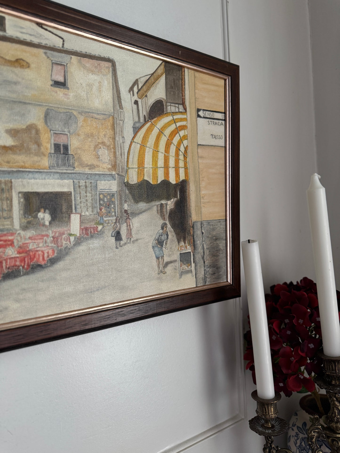 Sunlit Sorrento Alleyways - Original Oil Painting by N.G. Reynolds