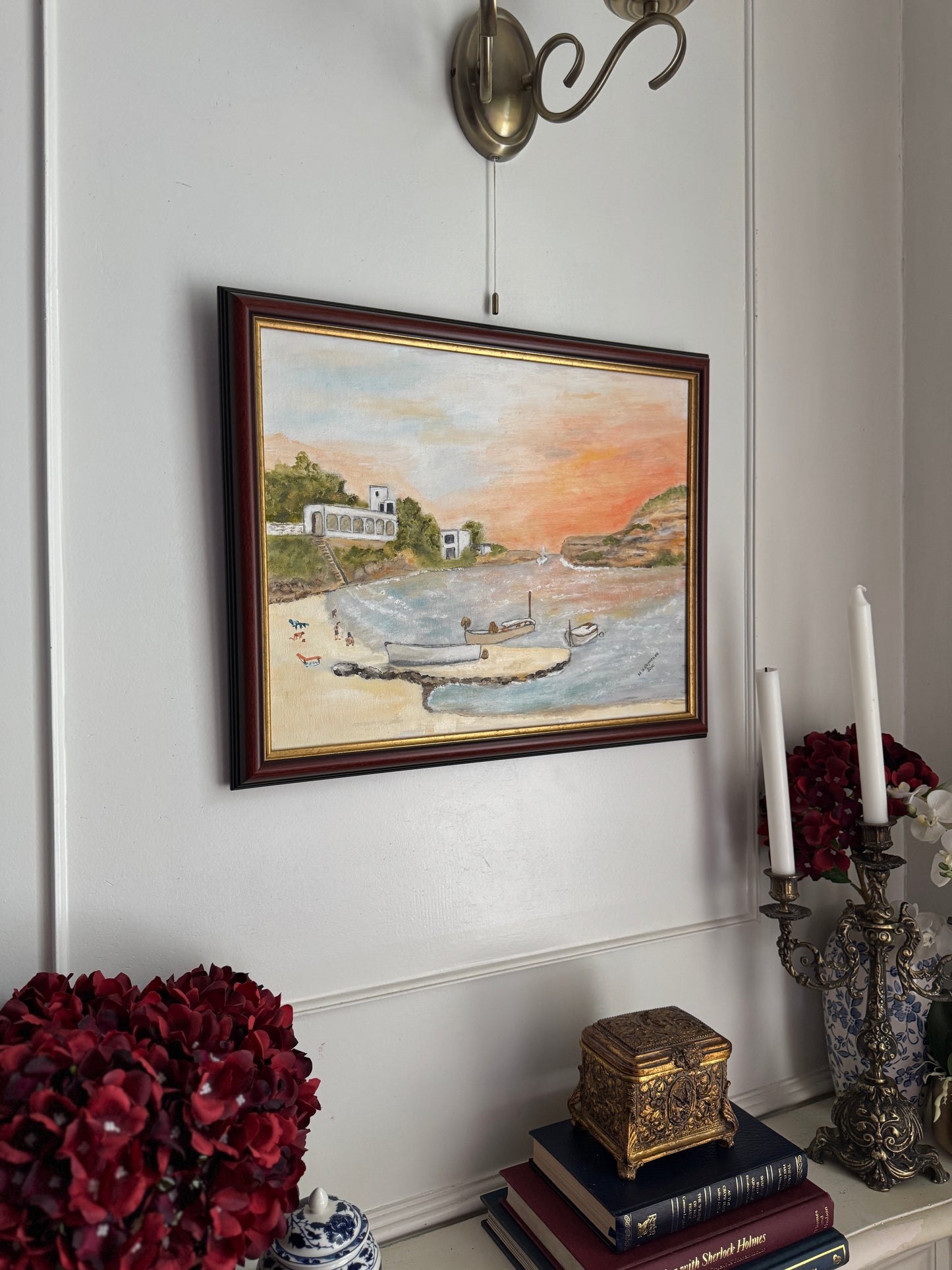 Sunset Palette Bay - Original Oil Painting by N.G. Reynolds