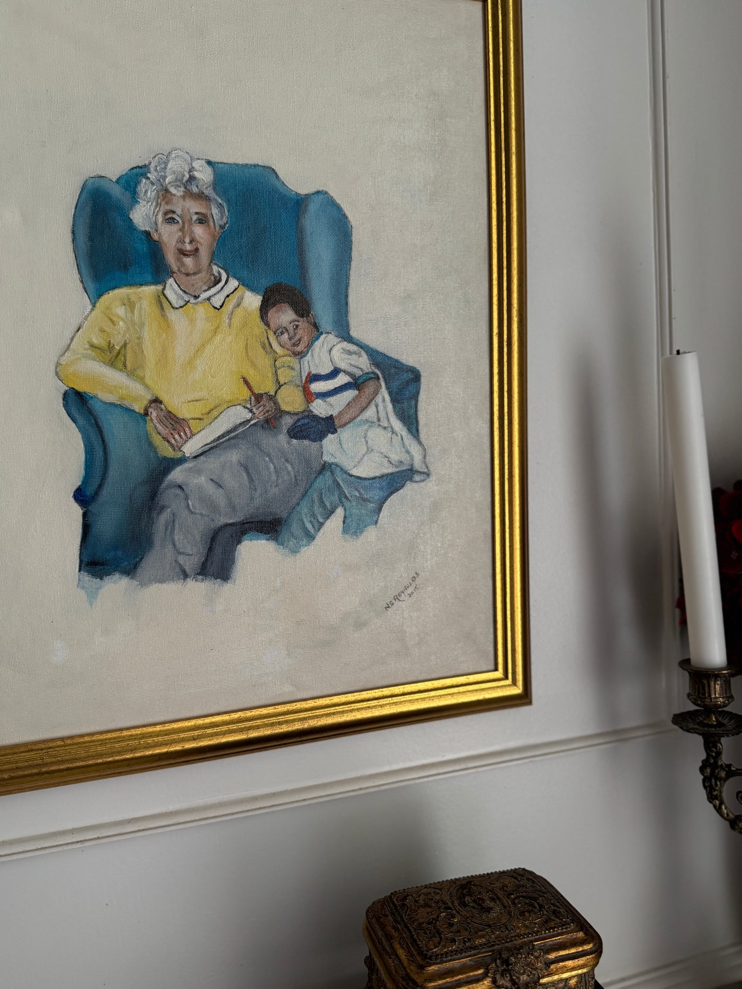 Love in Her Arms - Original Oil Painting by N.G. Reynolds