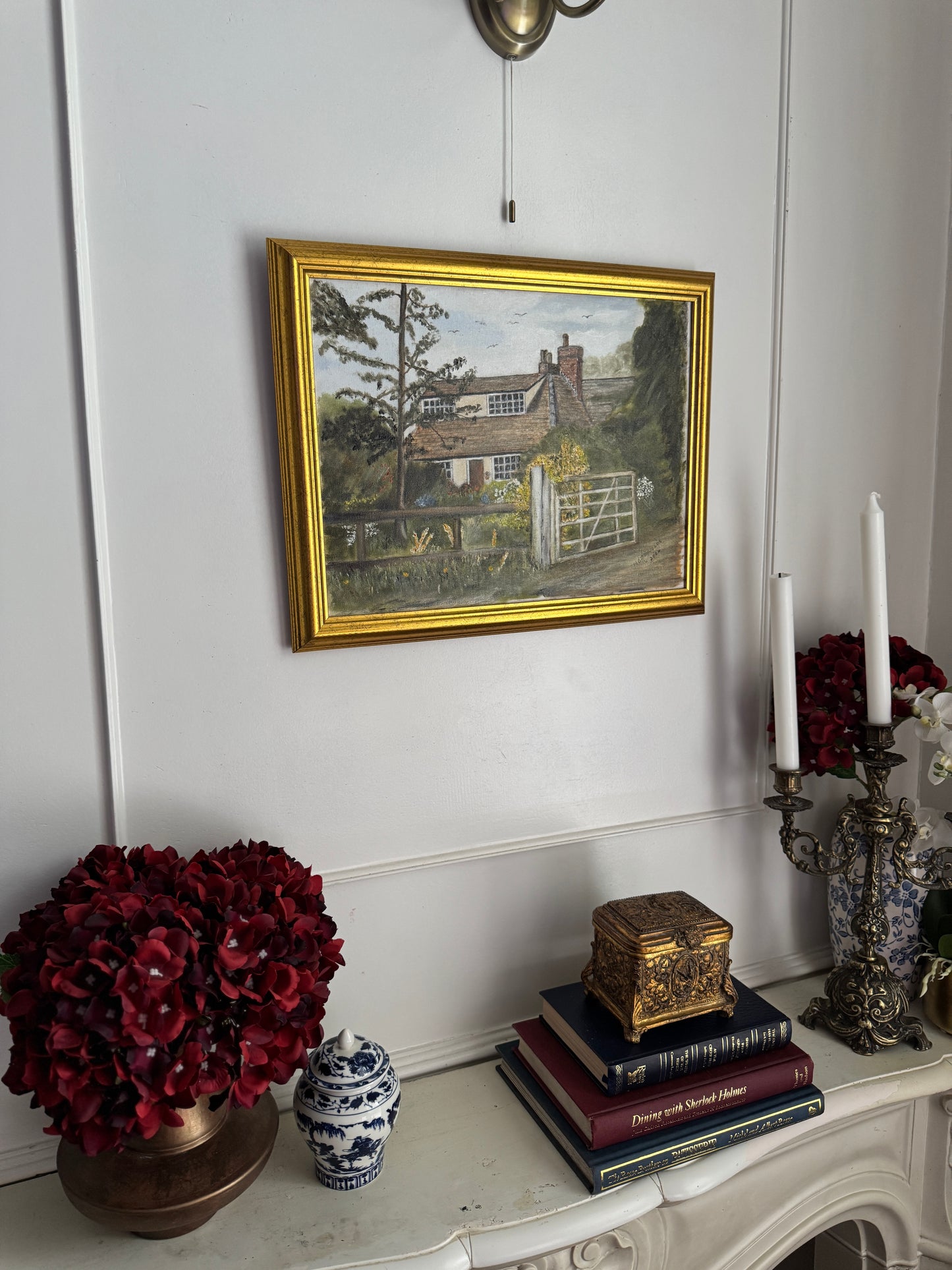 The Golden Garden Path - Original Oil Painting by N.G. Reynolds