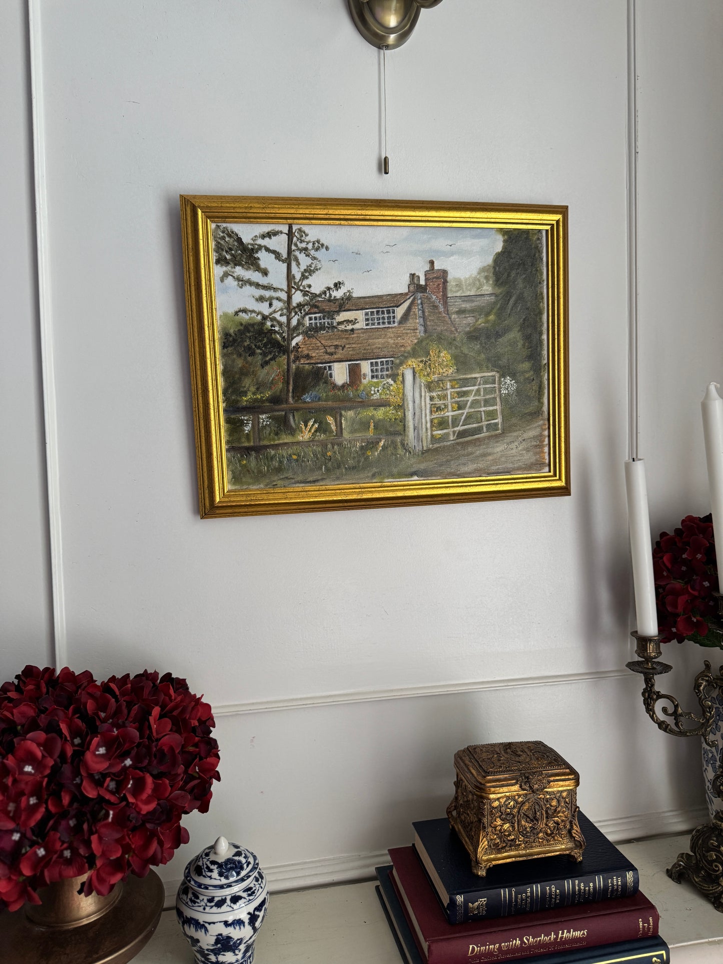 The Golden Garden Path - Original Oil Painting by N.G. Reynolds