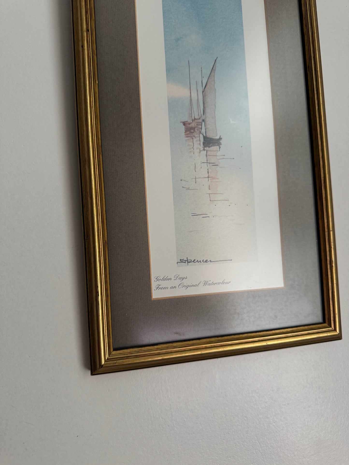 Signed Vintage Sails of Time Print