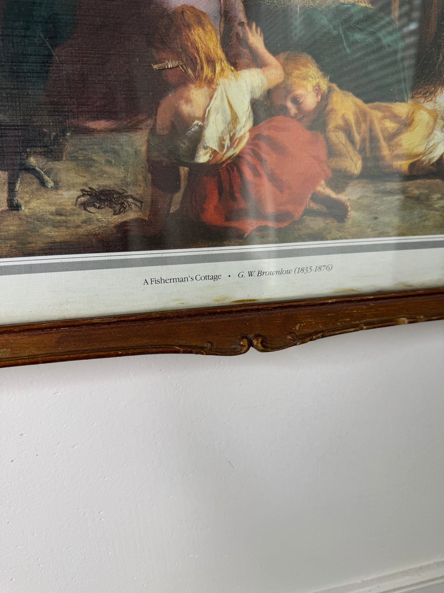 Antique George Washington Brownlow Print Pair in Original Rare Gilt Frames