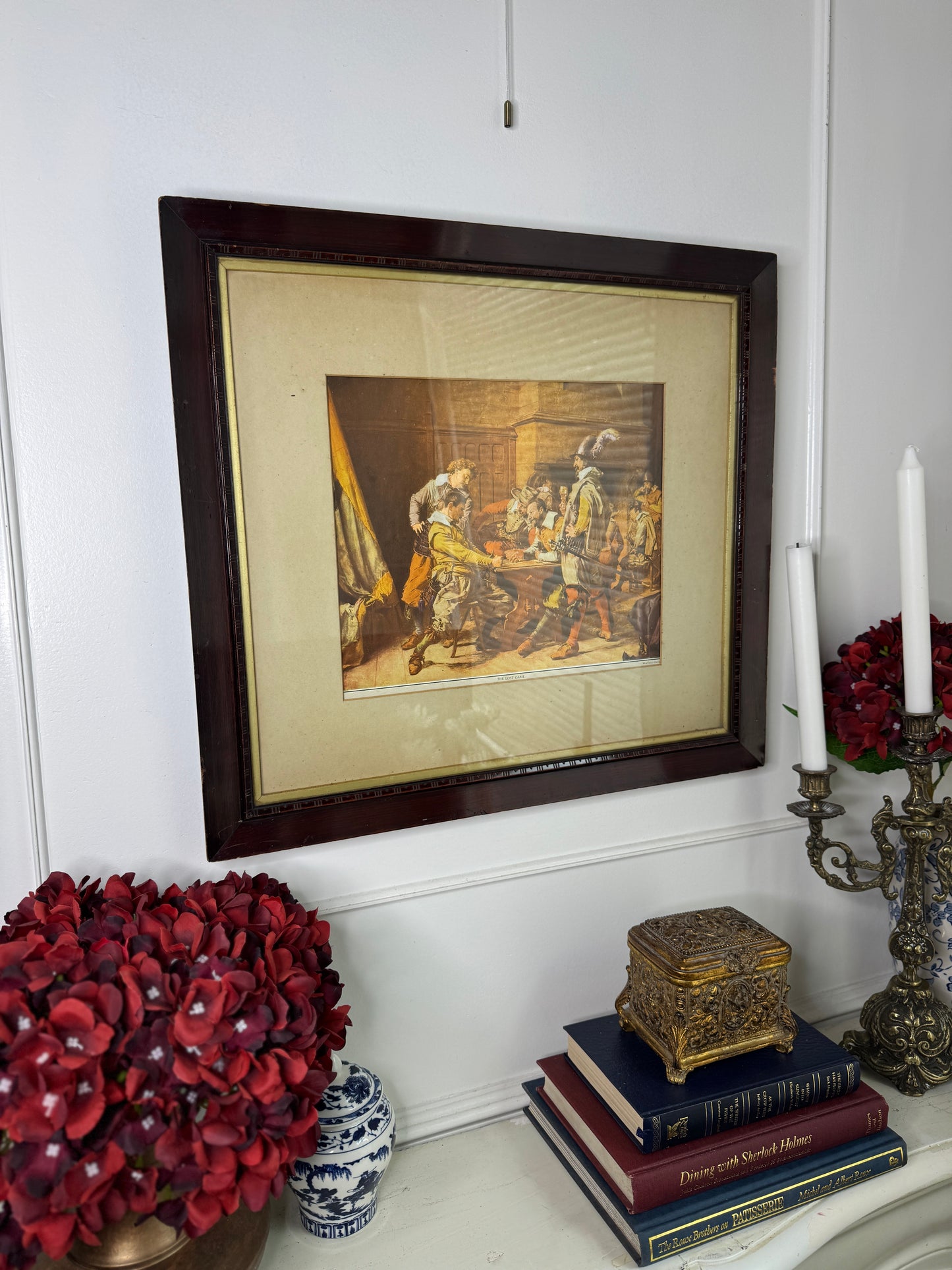 The Lost Game – Vintage Print in Unique Wooden Frame