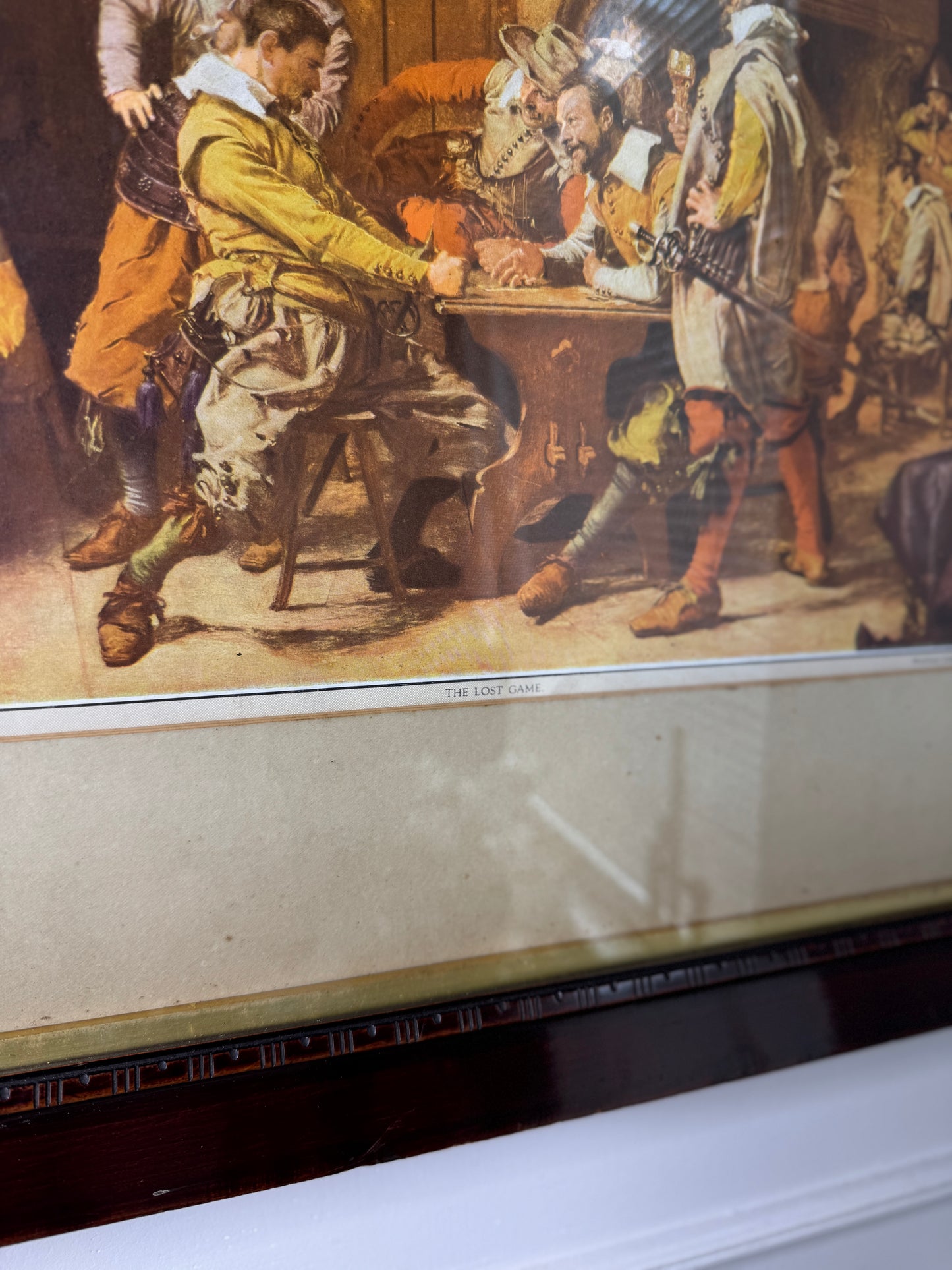 The Lost Game – Vintage Print in Unique Wooden Frame