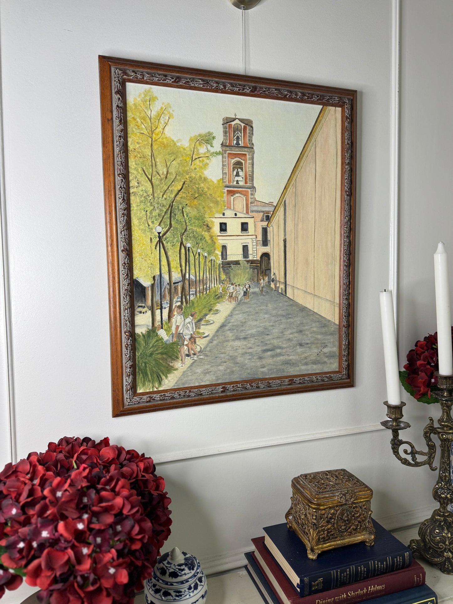 The Heartbeat of the Avenue - Original Oil Painting by N.G. Reynolds