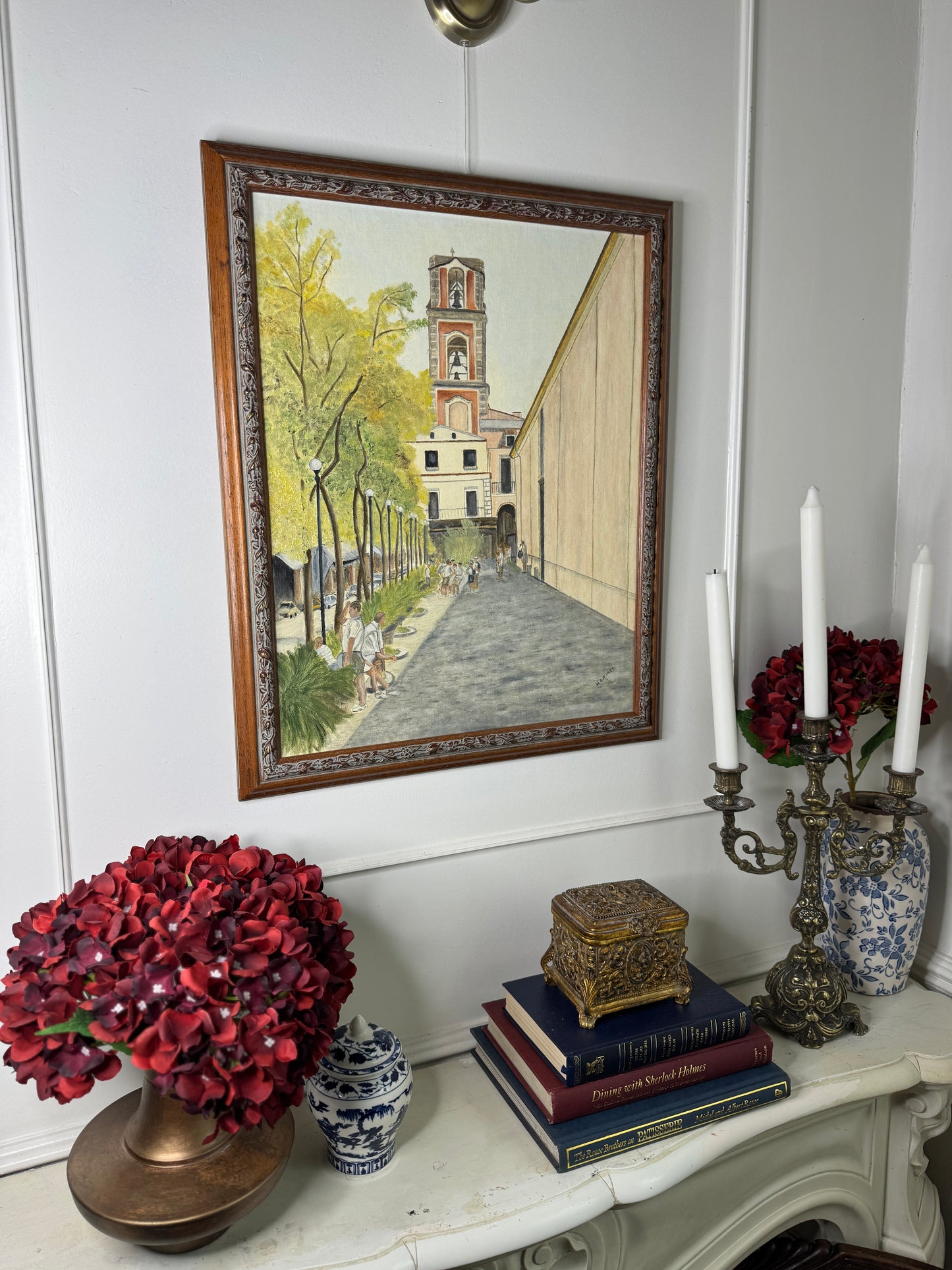 The Heartbeat of the Avenue - Original Oil Painting by N.G. Reynolds