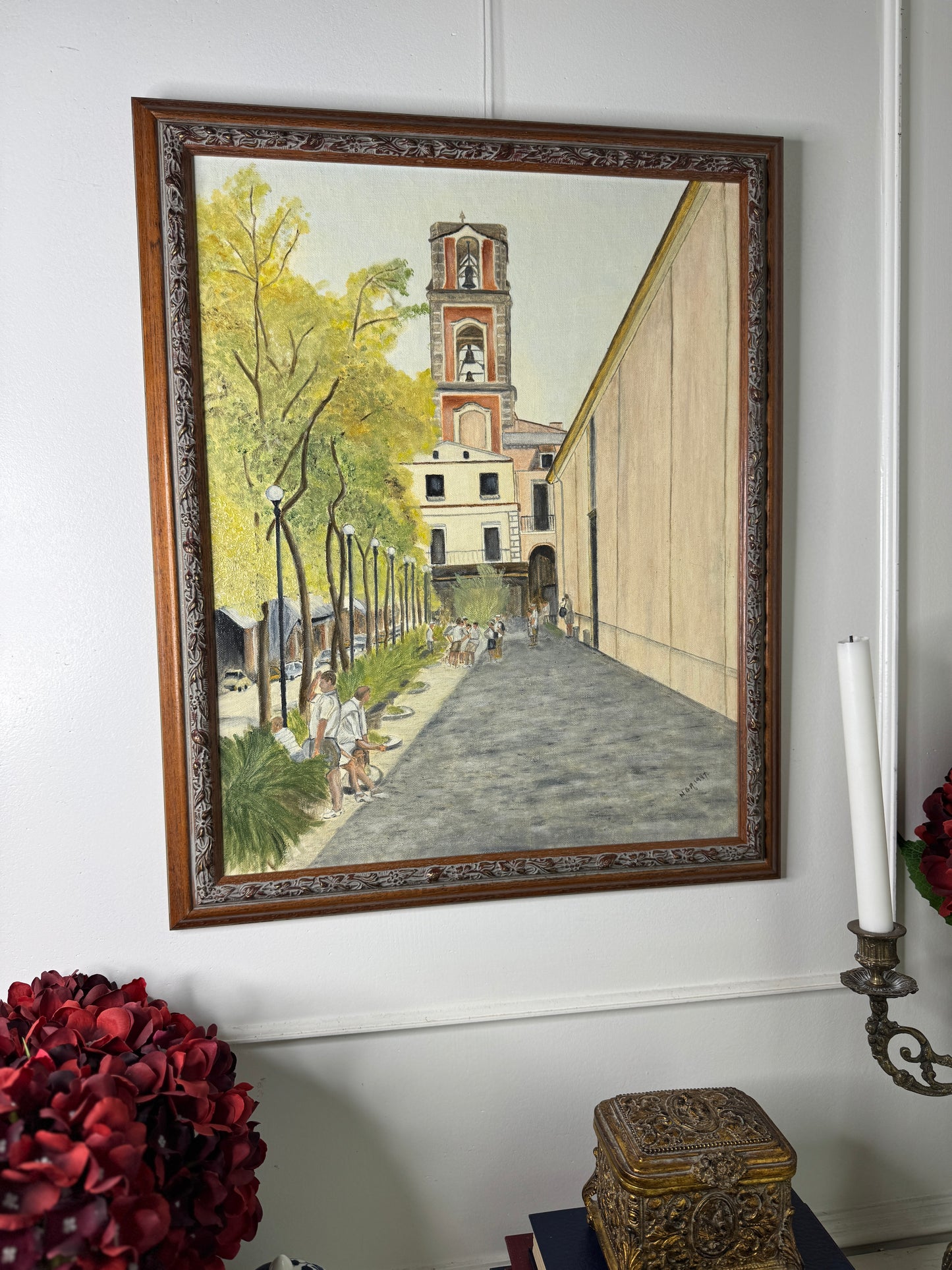 The Heartbeat of the Avenue - Original Oil Painting by N.G. Reynolds