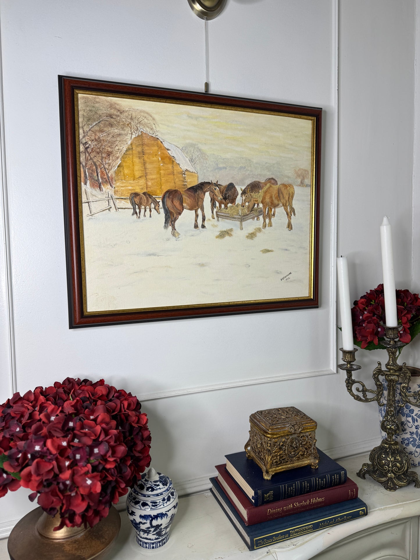 Hay Beneath the Frost - Original Oil Painting by N.G. Reynolds