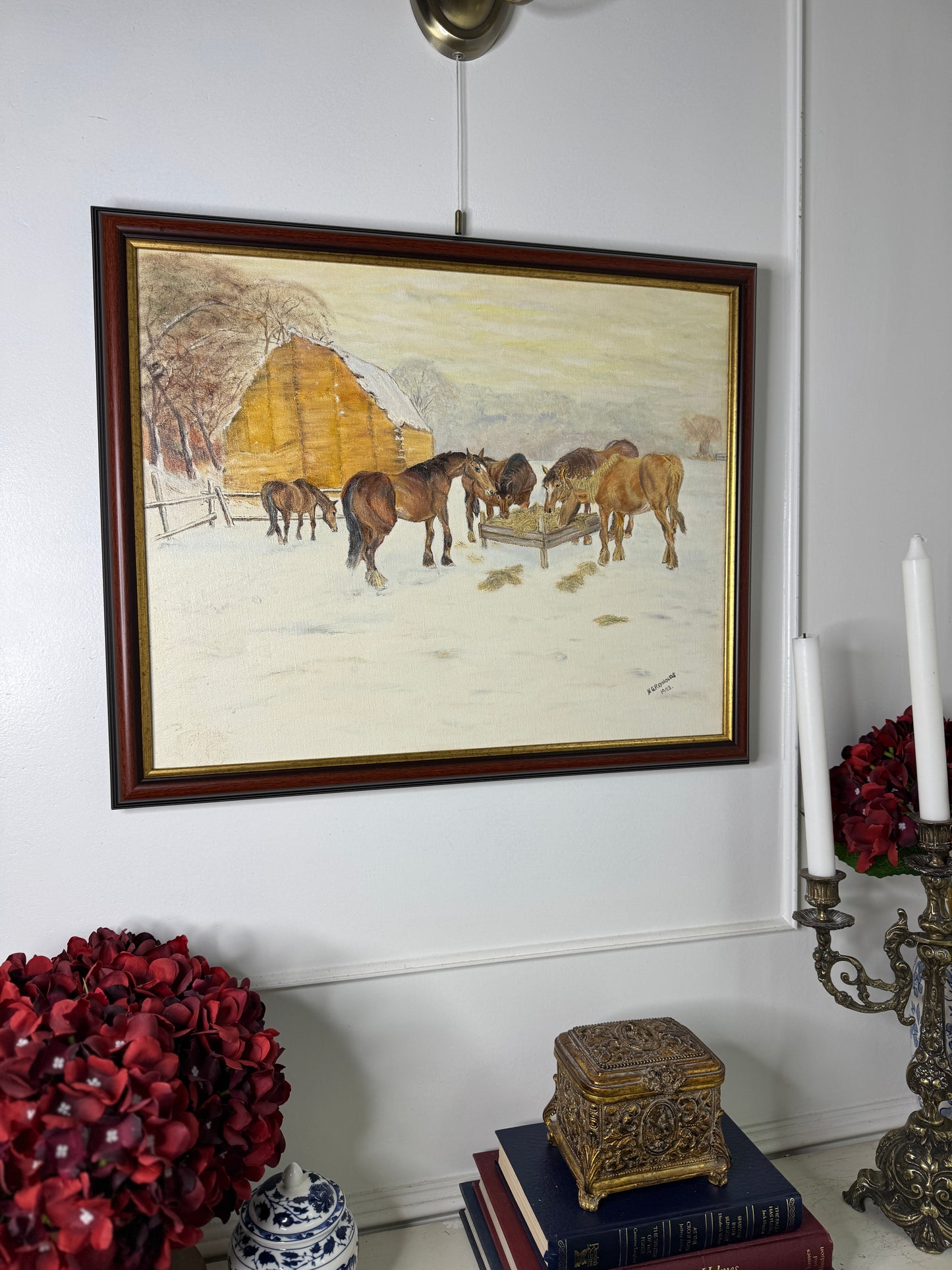 Hay Beneath the Frost - Original Oil Painting by N.G. Reynolds