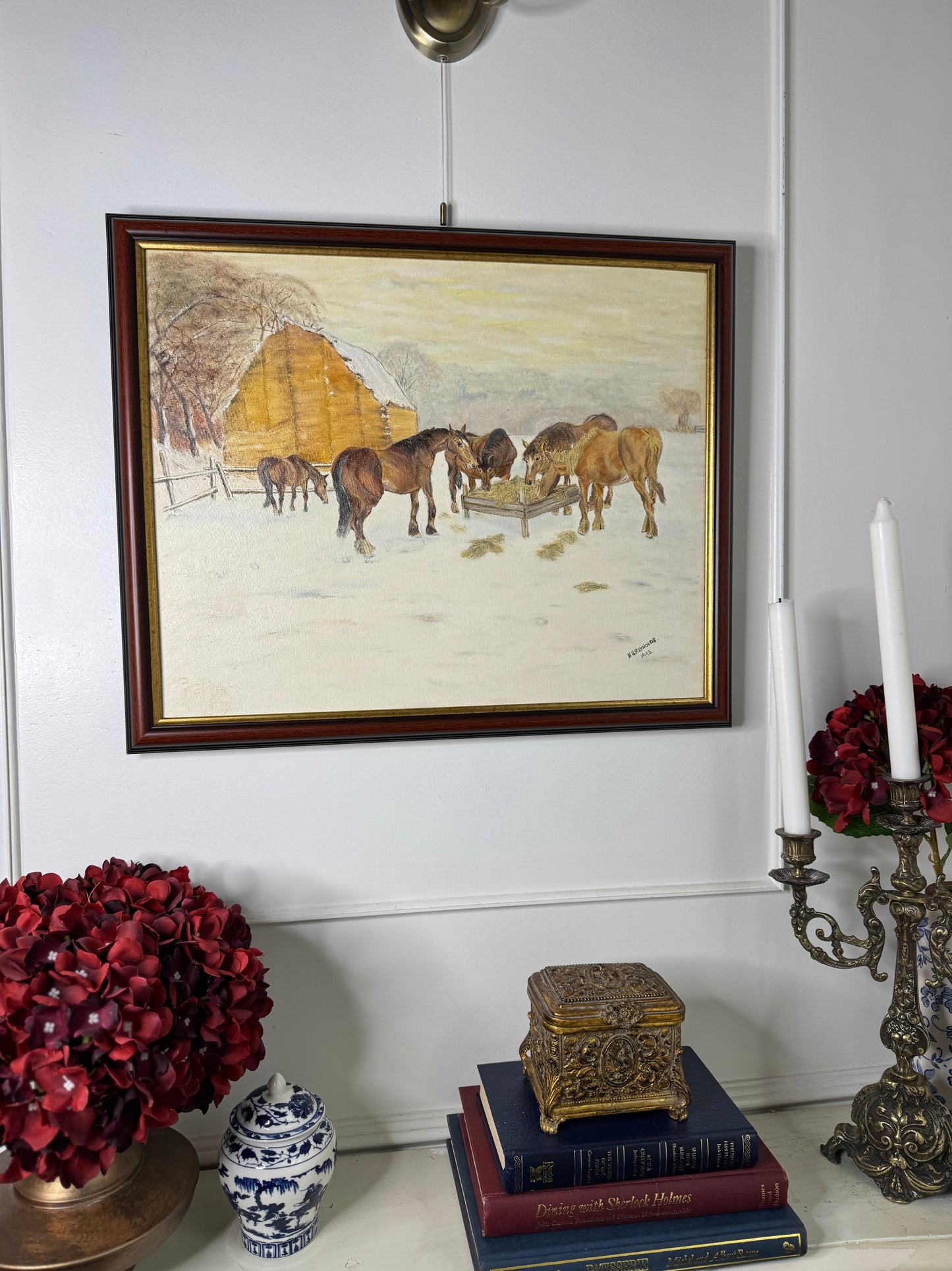 Hay Beneath the Frost - Original Oil Painting by N.G. Reynolds