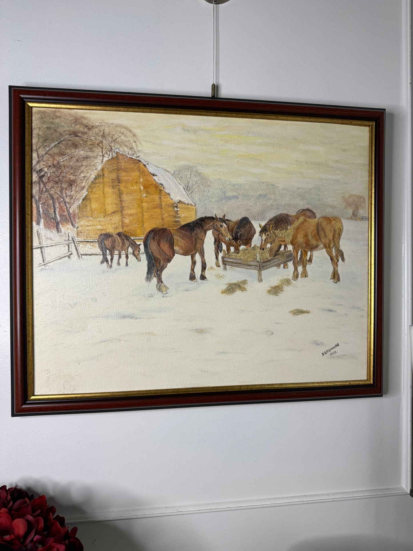 Hay Beneath the Frost - Original Oil Painting by N.G. Reynolds