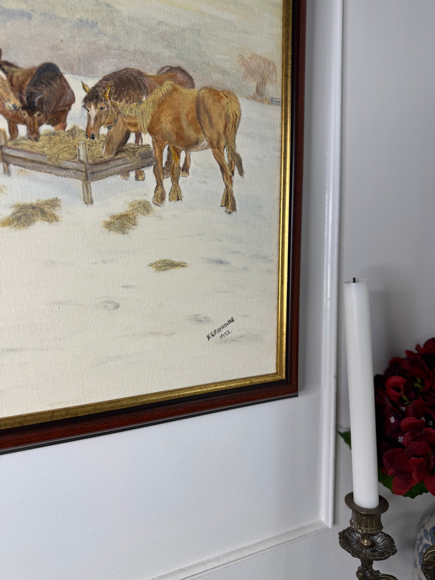 Hay Beneath the Frost - Original Oil Painting by N.G. Reynolds