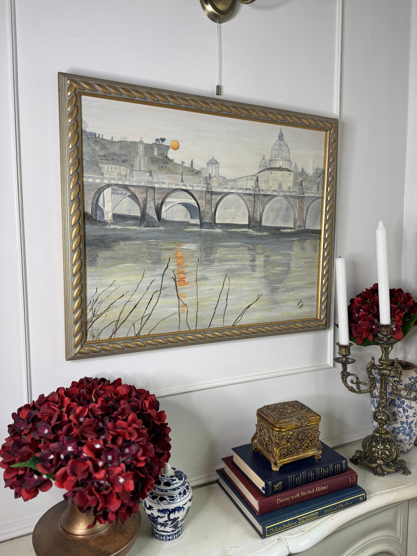 Dusk Over the Tiber - Original Oil Painting by N.G. Reynolds