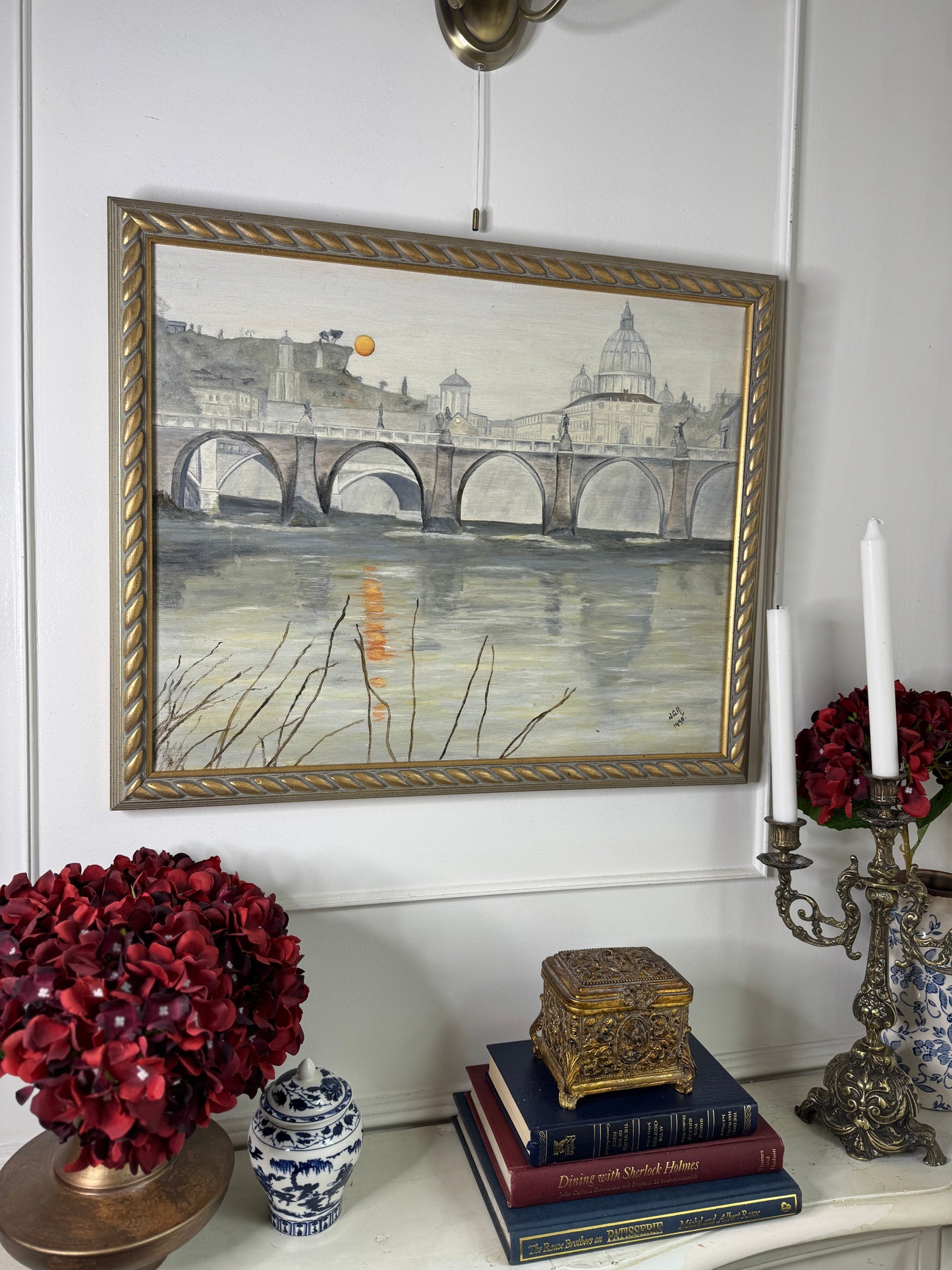 Dusk Over the Tiber - Original Oil Painting by N.G. Reynolds