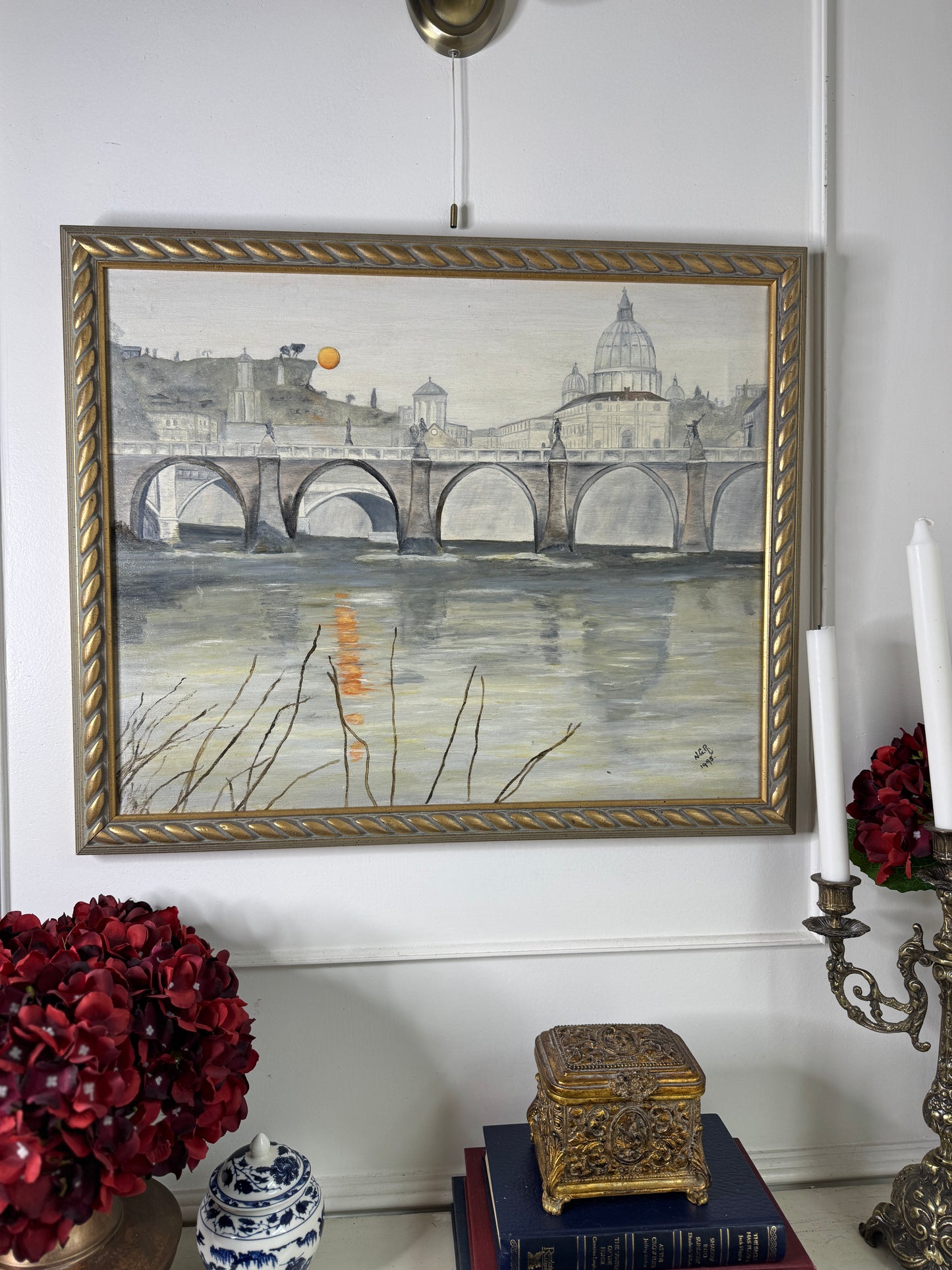 Dusk Over the Tiber - Original Oil Painting by N.G. Reynolds