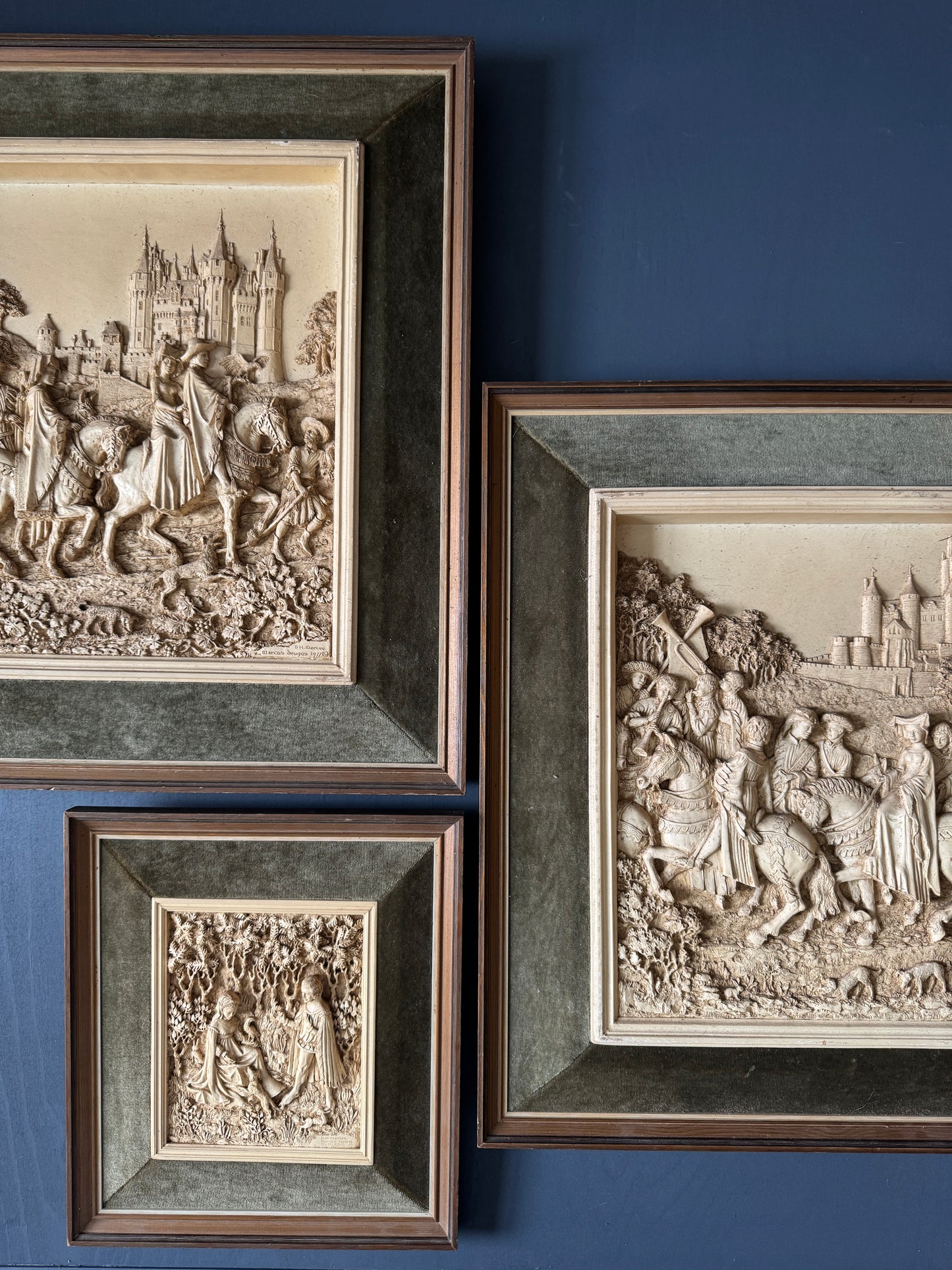 Vintage D.H. Moreton 1979 Marcus Designs Wall Plaque Set