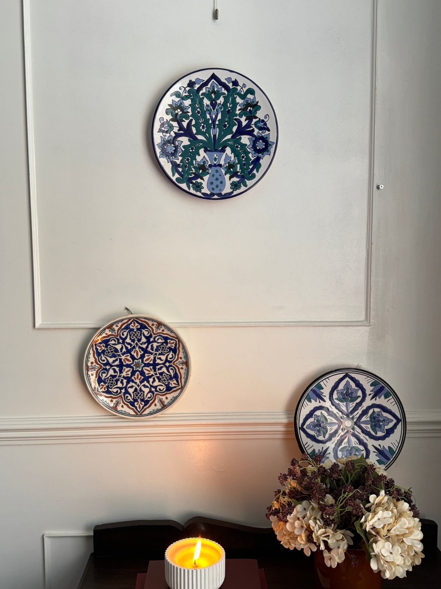 Vintage Hand-Painted Mediterranean Collectable Wall Plates