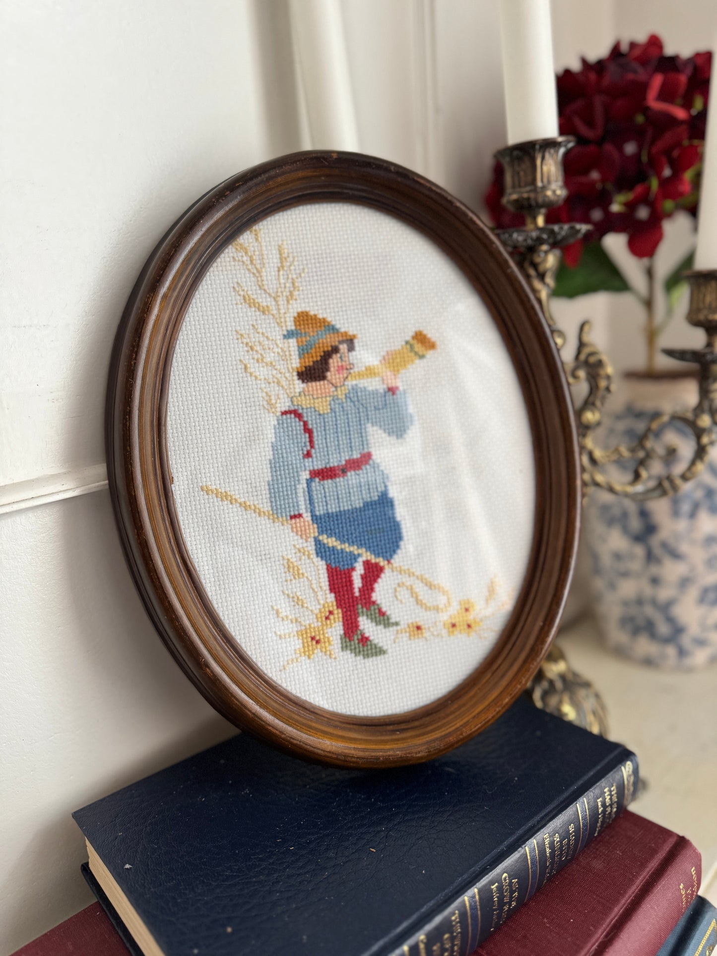 Threaded Legacy – Vintage Embroidery Oval Duo Set