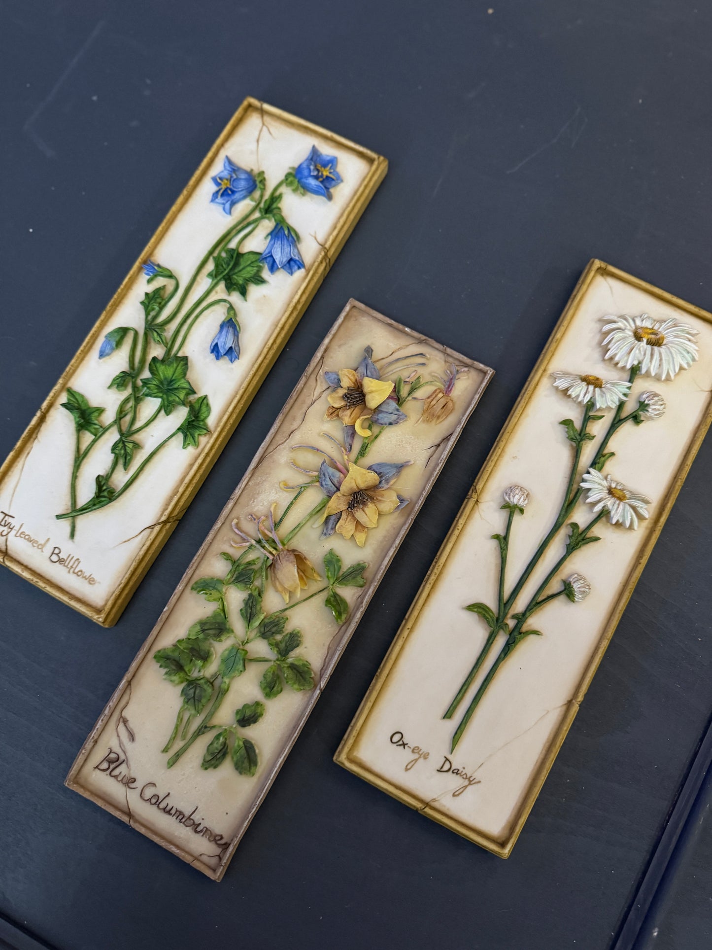 3D Hand-Painted Resin Floral Wall Plaques - Pick your Favourite
