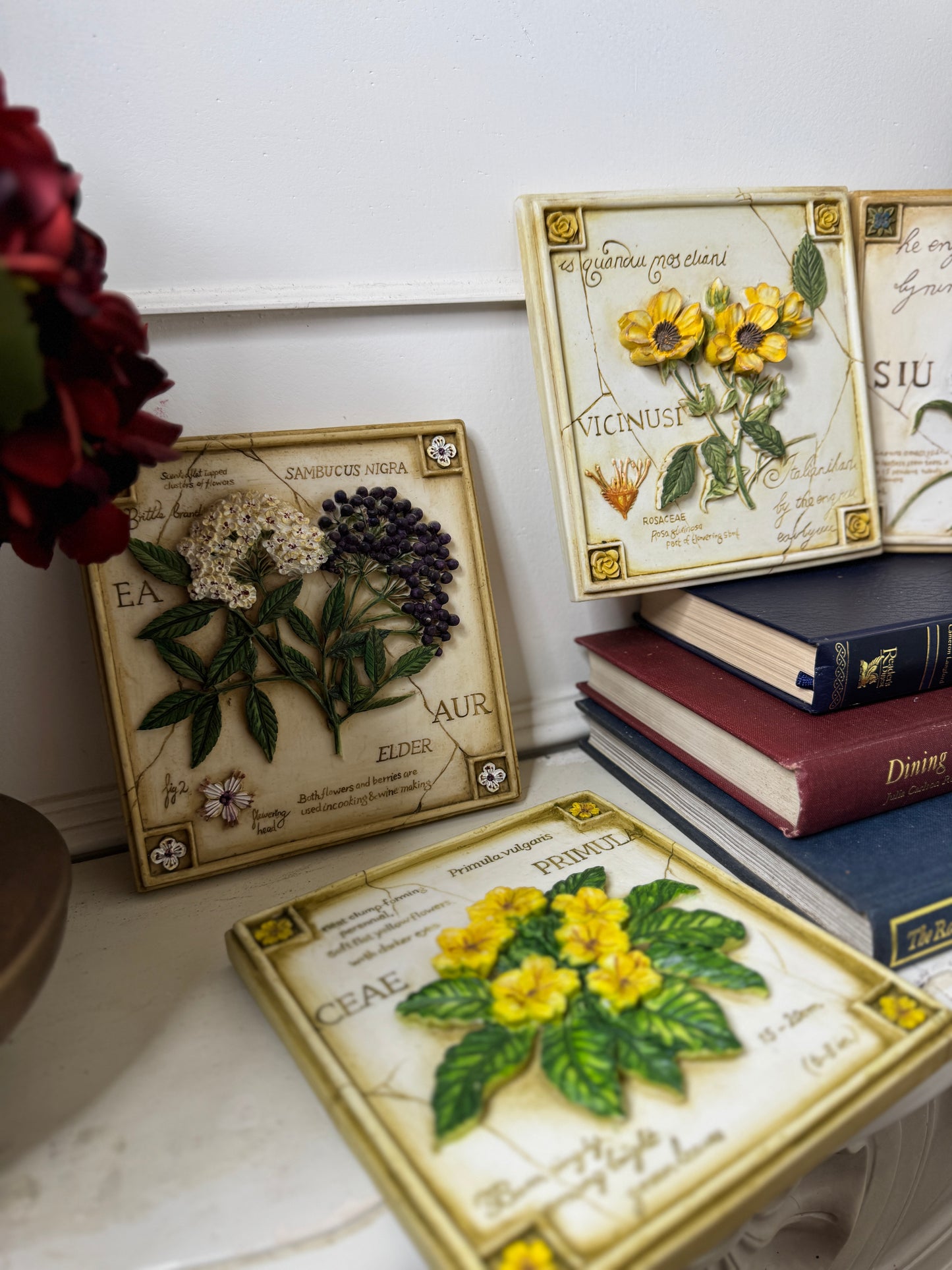 3D Hand-Painted Resin Floral Wall Plaque | Pick Your Favourite Design