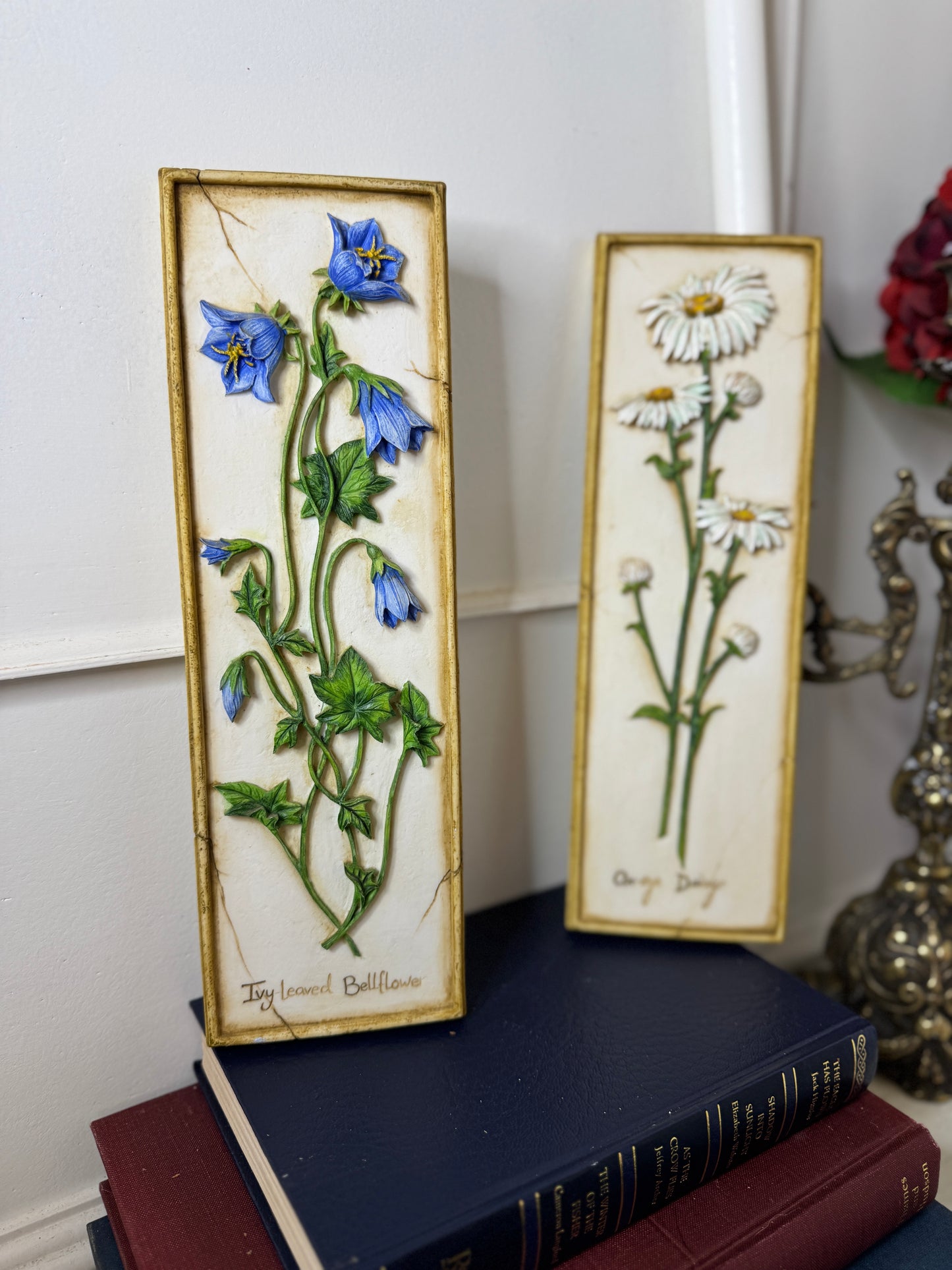 3D Hand-Painted Resin Floral Wall Plaques - Pick your Favourite
