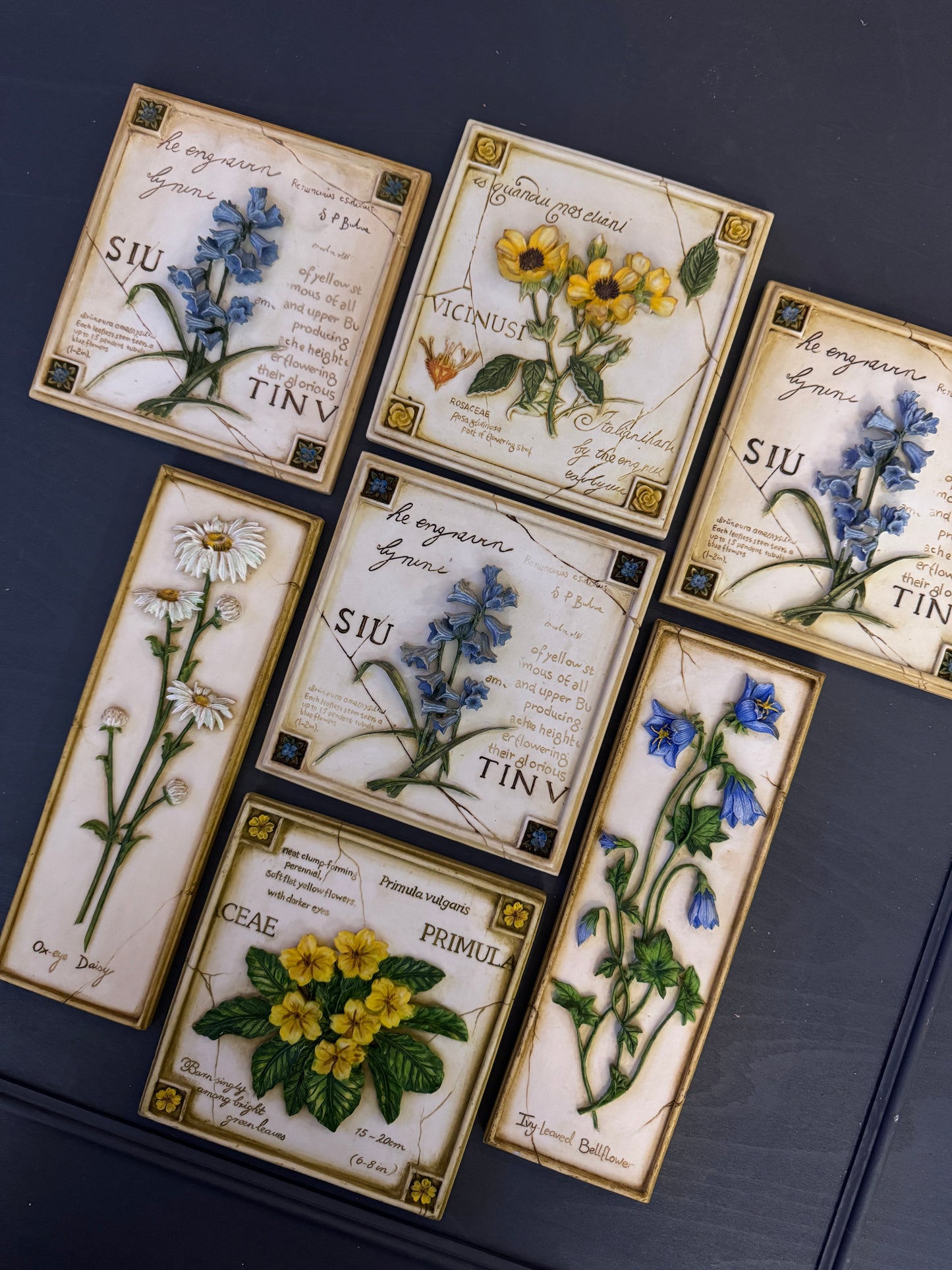 3D Hand-Painted Resin Floral Wall Plaques - Pick your Favourite