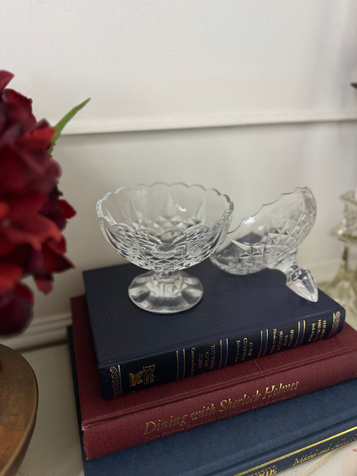 French Elegance - Antique Glass Jar with Top