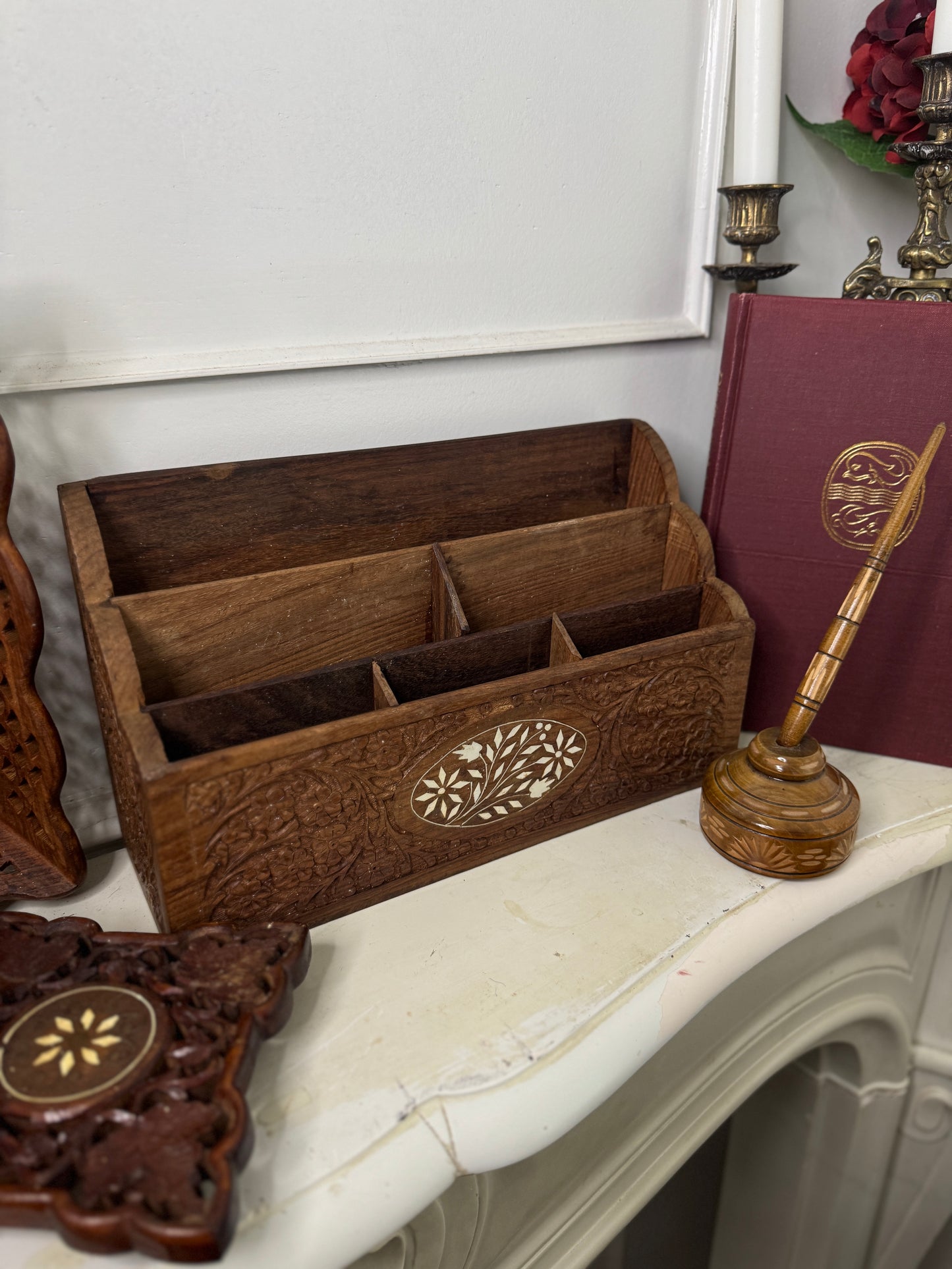 The Heritage Desk Set – Vintage Wooden Organiser Collection