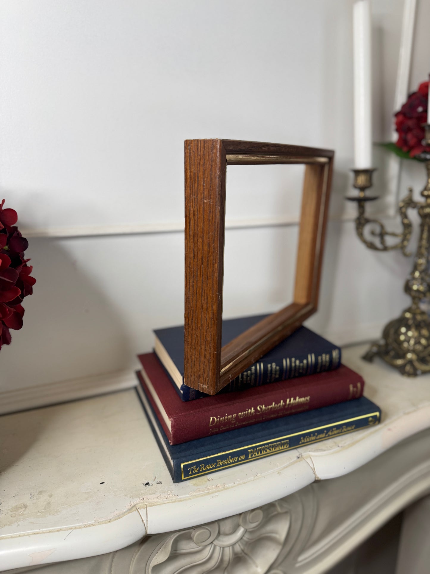 The Ashford – Deep Mini Vintage Wooden Frame with Gold Trim