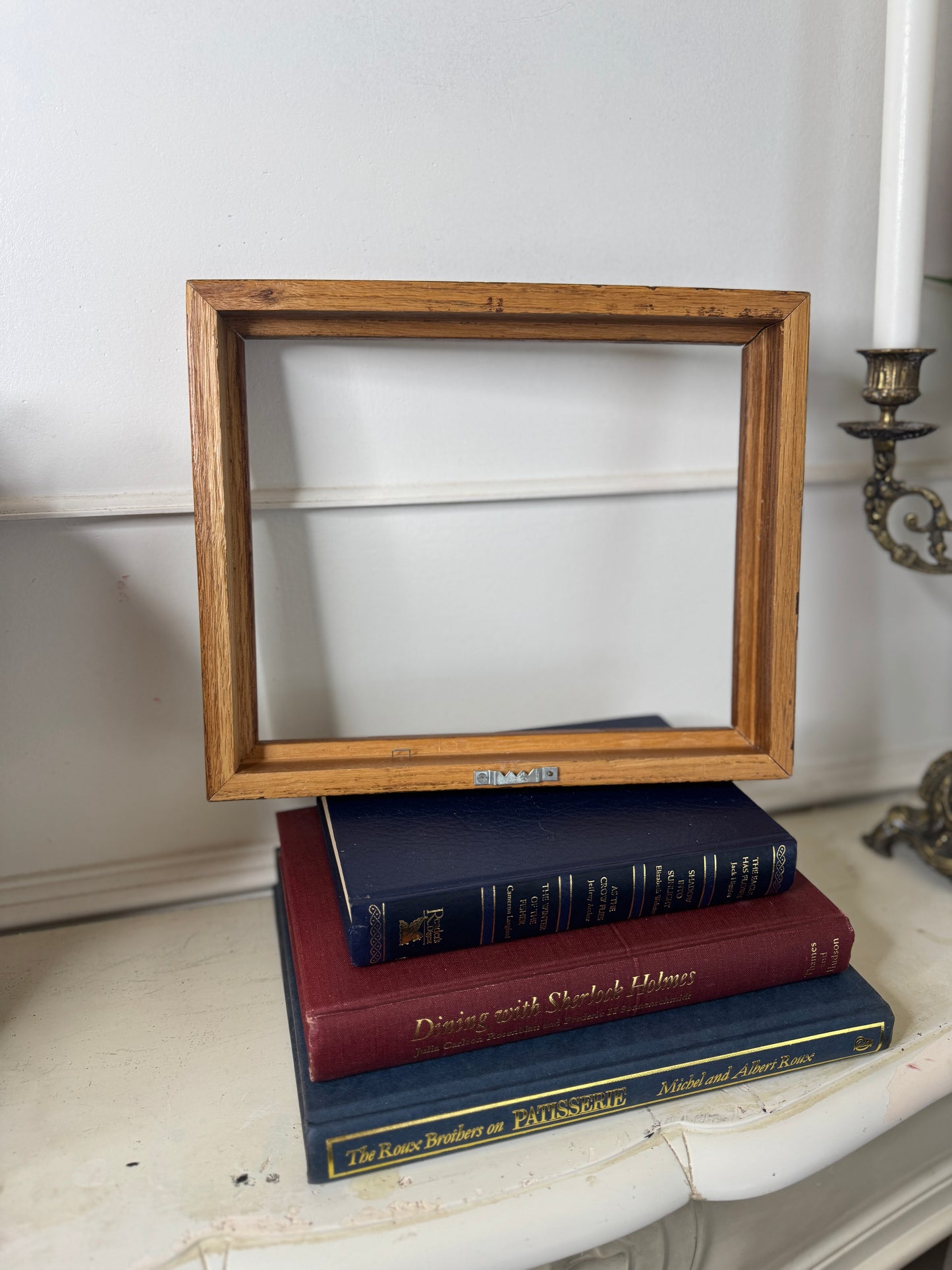 The Ashford – Deep Mini Vintage Wooden Frame with Gold Trim