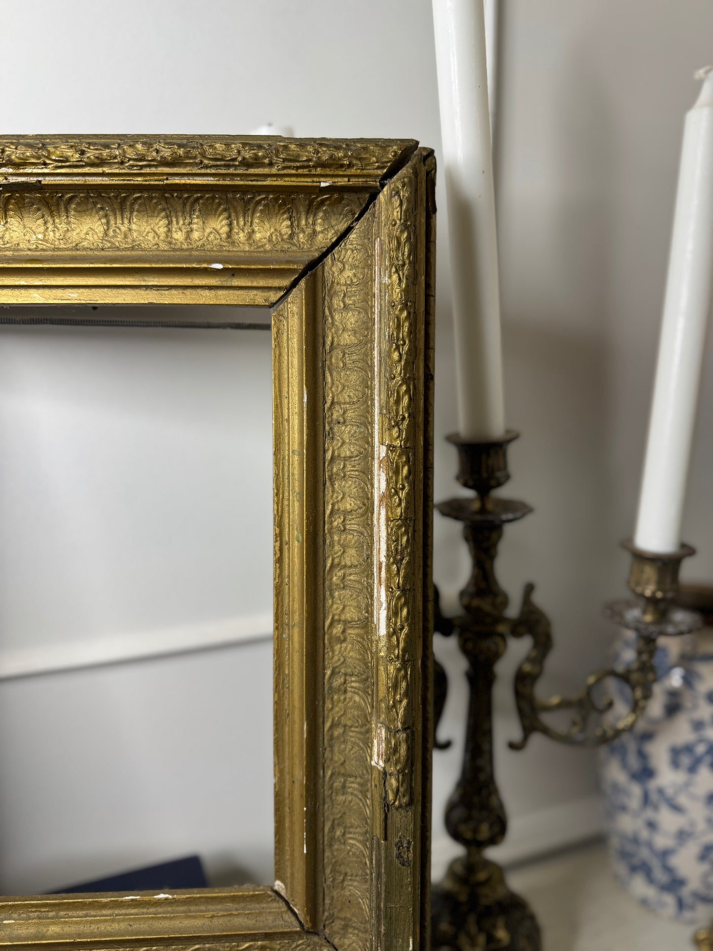 Antique Century Gilt Frame – Extremely Rare Ornate Gold Frame (c.1900s)