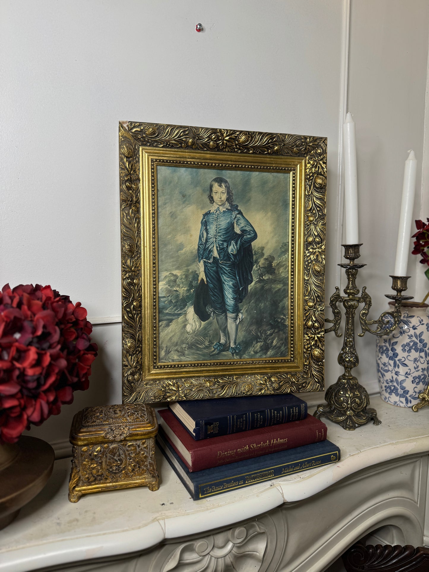 The Blue Boy by Thomas Gainsborough – Textured Print in Belvoir Gilt Frame