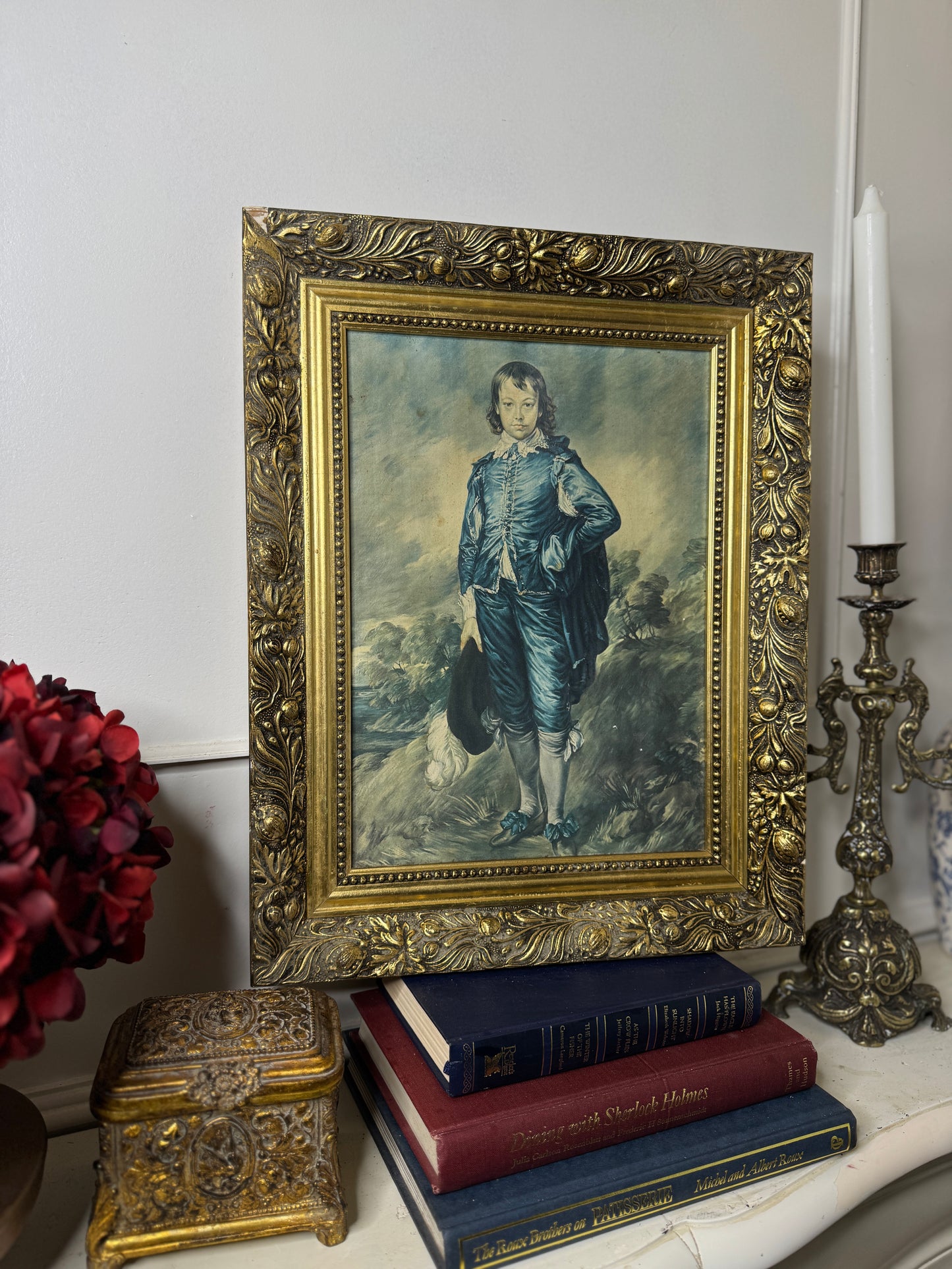 The Blue Boy by Thomas Gainsborough – Textured Print in Belvoir Gilt Frame