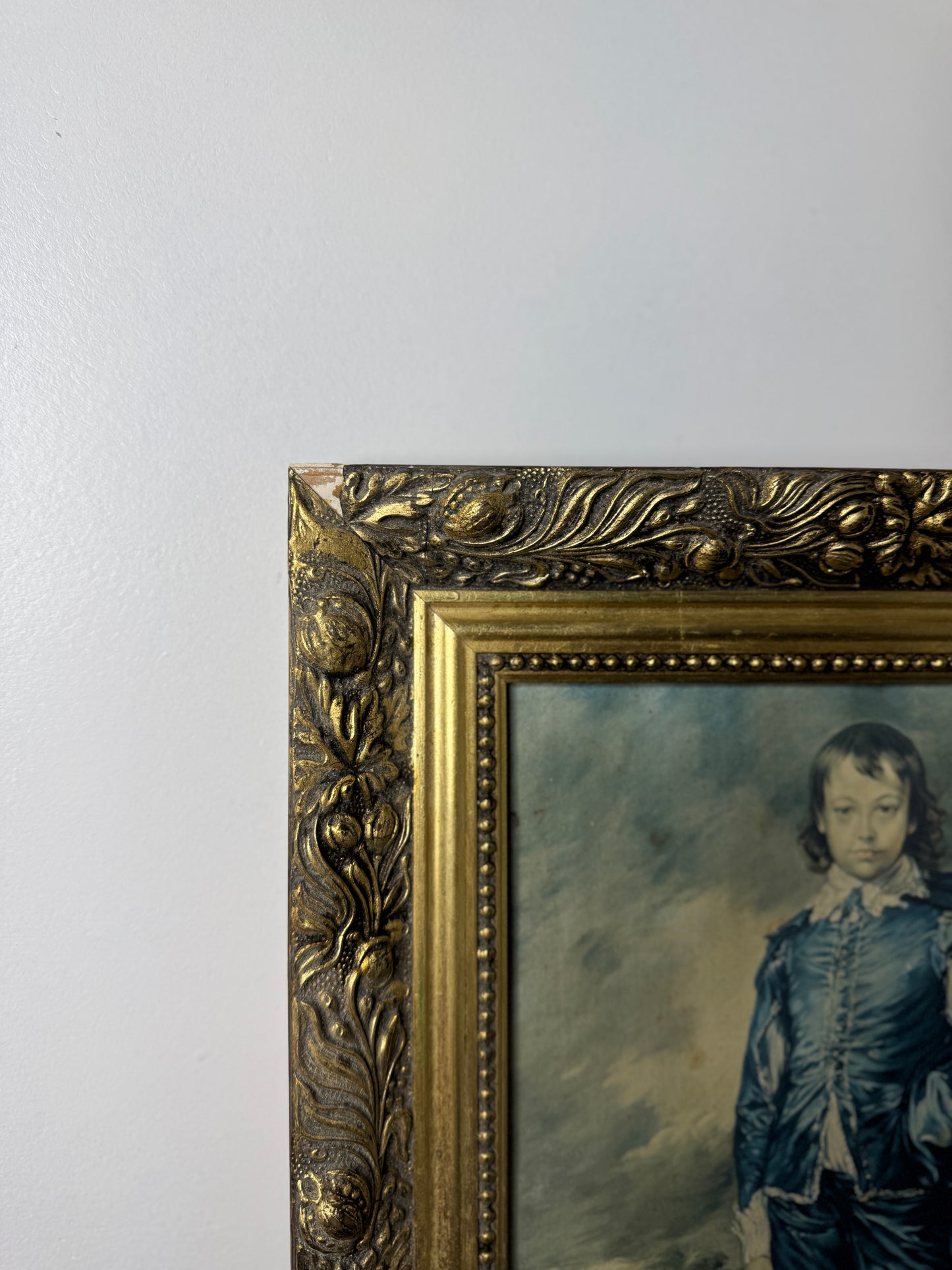 The Blue Boy by Thomas Gainsborough – Textured Print in Belvoir Gilt Frame