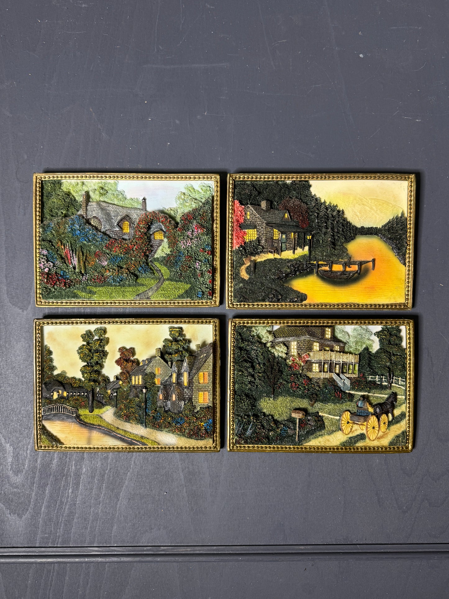 3D Hand-Painted Resin Floral Wall Plaques - Pick your Favourite