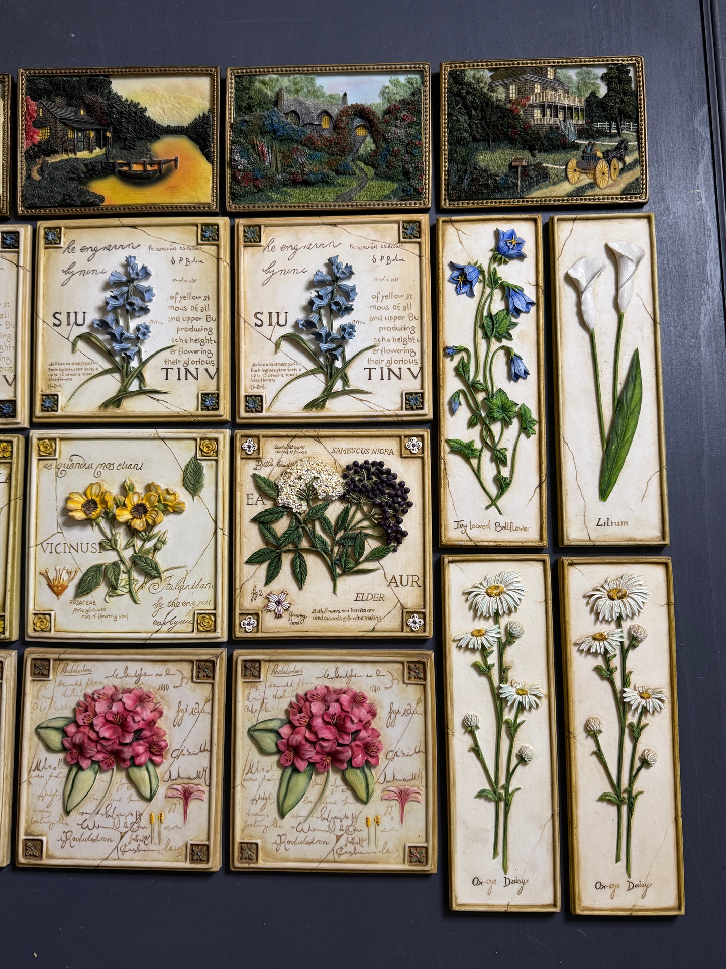 3D Hand-Painted Resin Floral Wall Plaques - Pick your Favourite