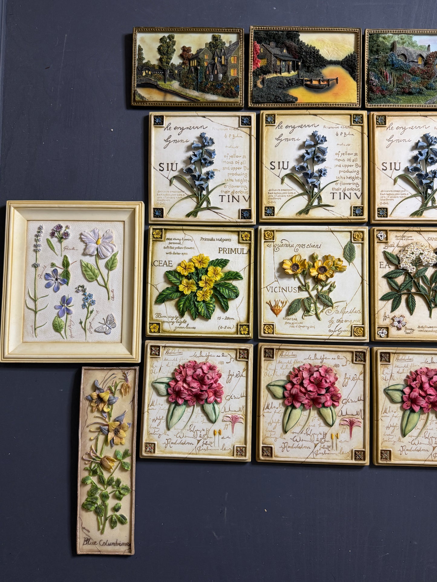 3D Hand-Painted Resin Floral Wall Plaques - Pick your Favourite