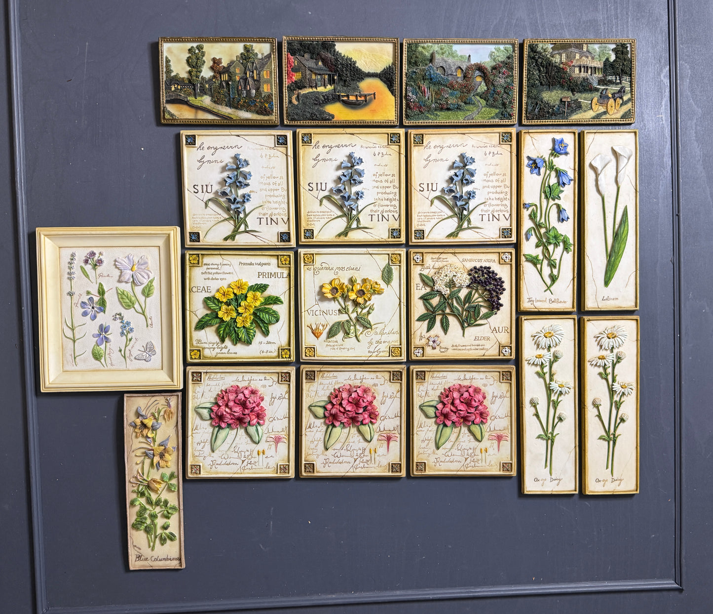 3D Hand-Painted Resin Floral Wall Plaques - Pick your Favourite