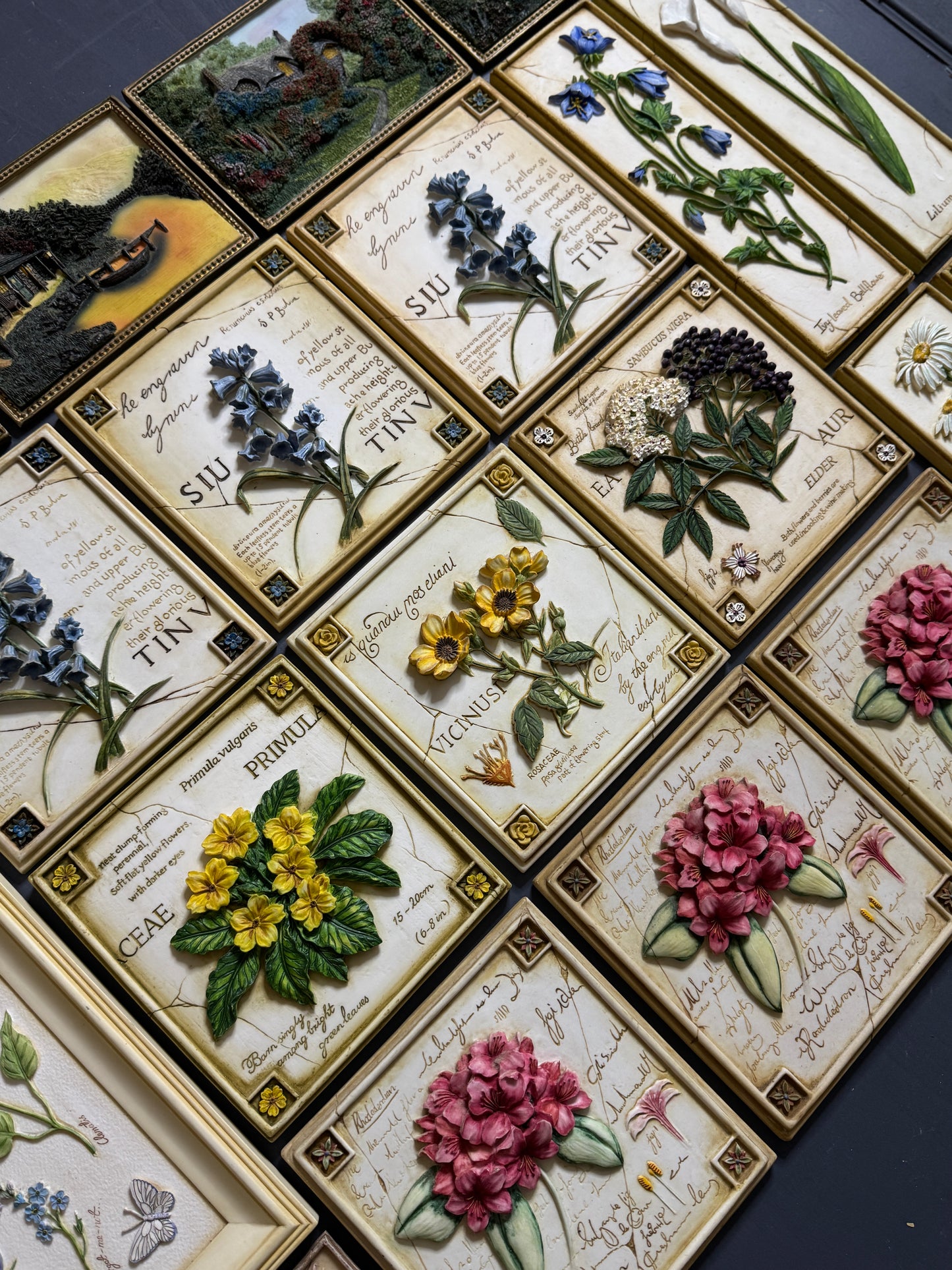 3D Hand-Painted Resin Floral Wall Plaques - Pick your Favourite