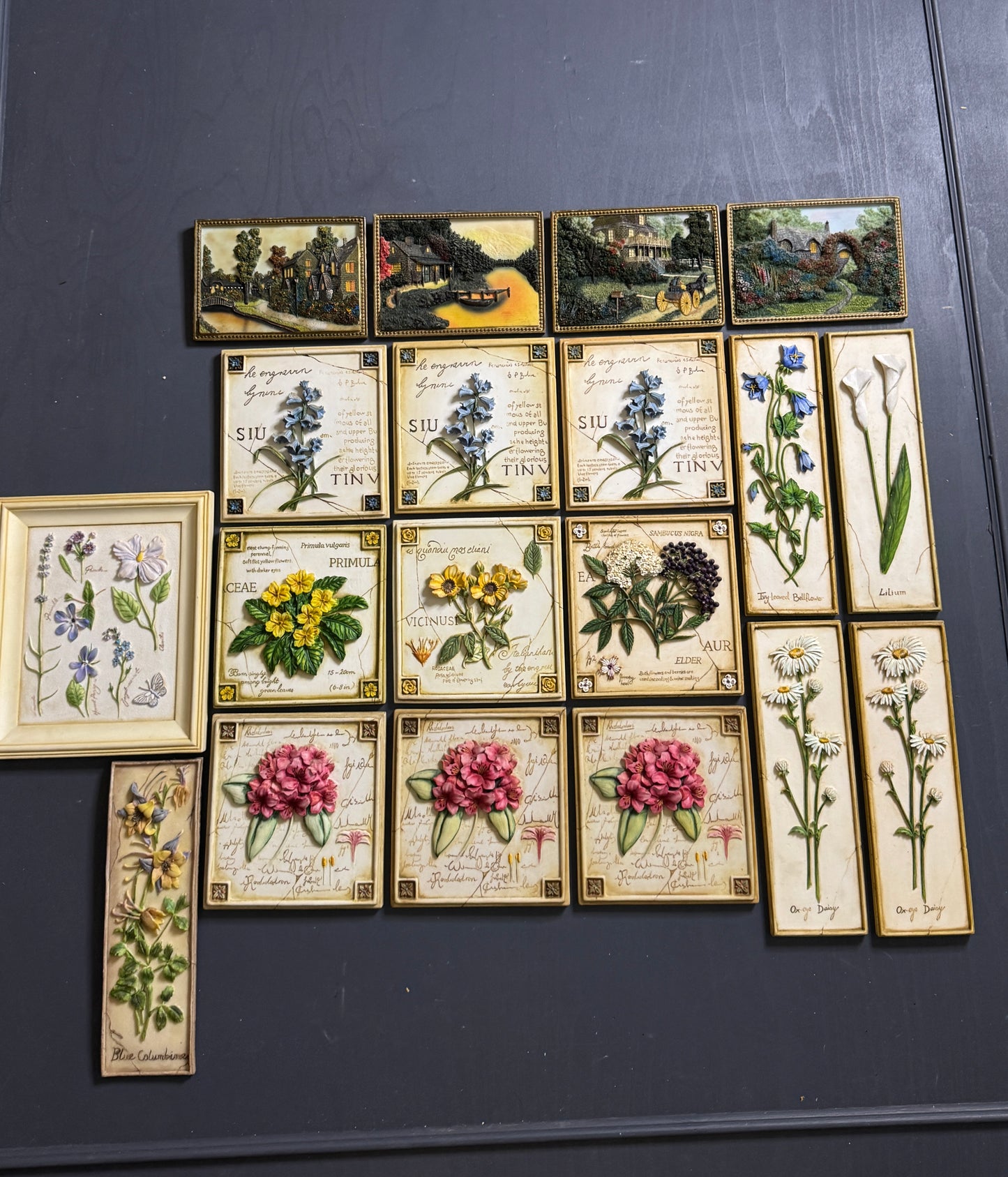 3D Hand-Painted Resin Floral Wall Plaques - Pick your Favourite